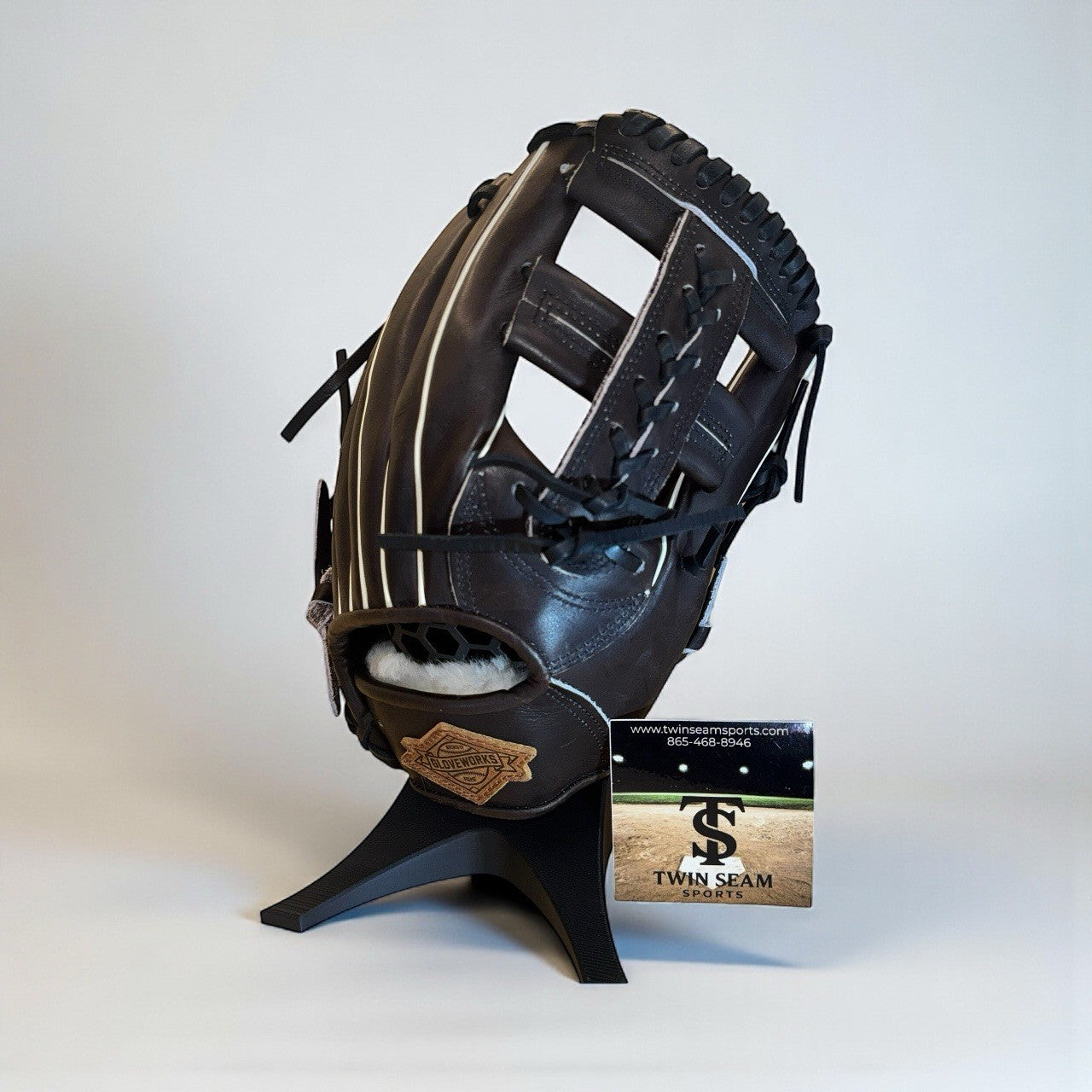 Gloveworks 11.5β Cross Lace Infield Glove β Deep Chocolate Leather β RHT