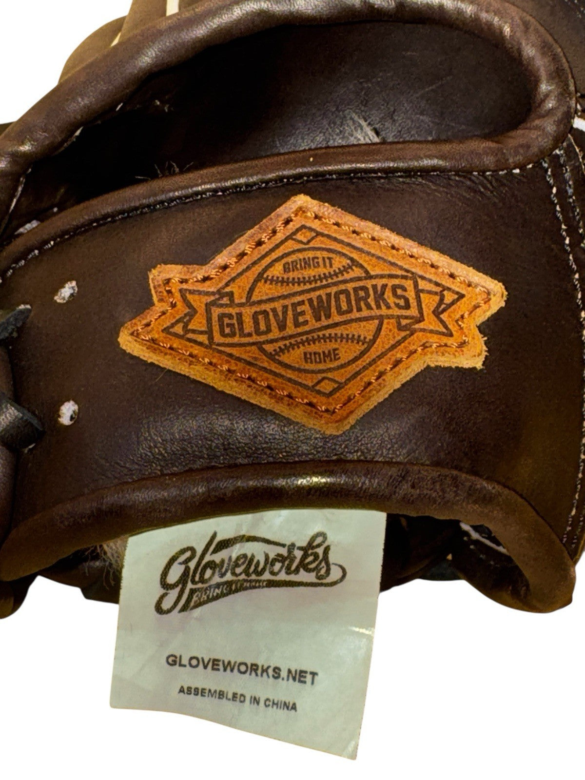 Gloveworks 11.5β Cross Lace Infield Glove β Deep Chocolate Leather β RHT