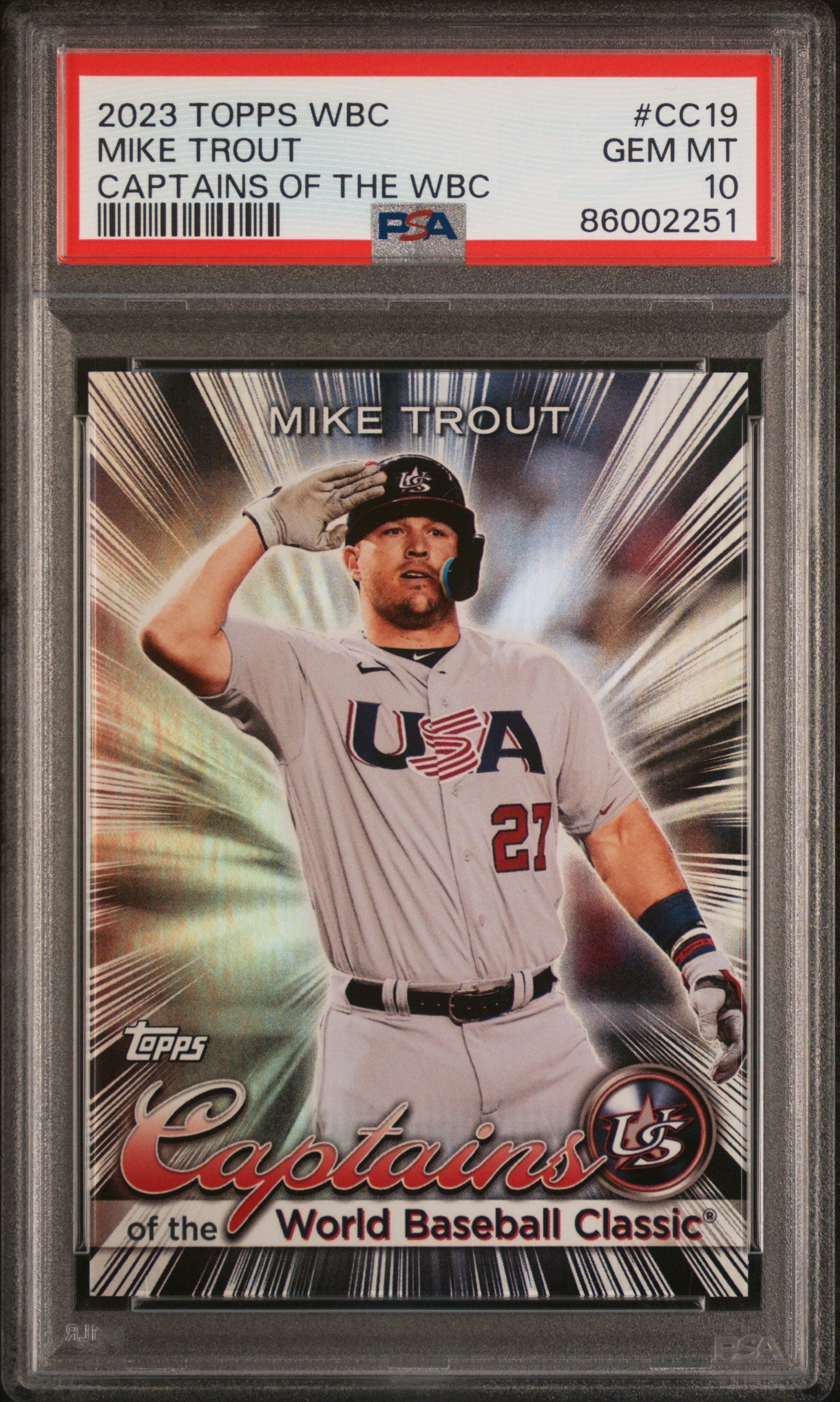 Graded 2023 Topps WBC Mike Trout #CC19 Captains of the WBC Baseball Ca –  Twin Seam Sports