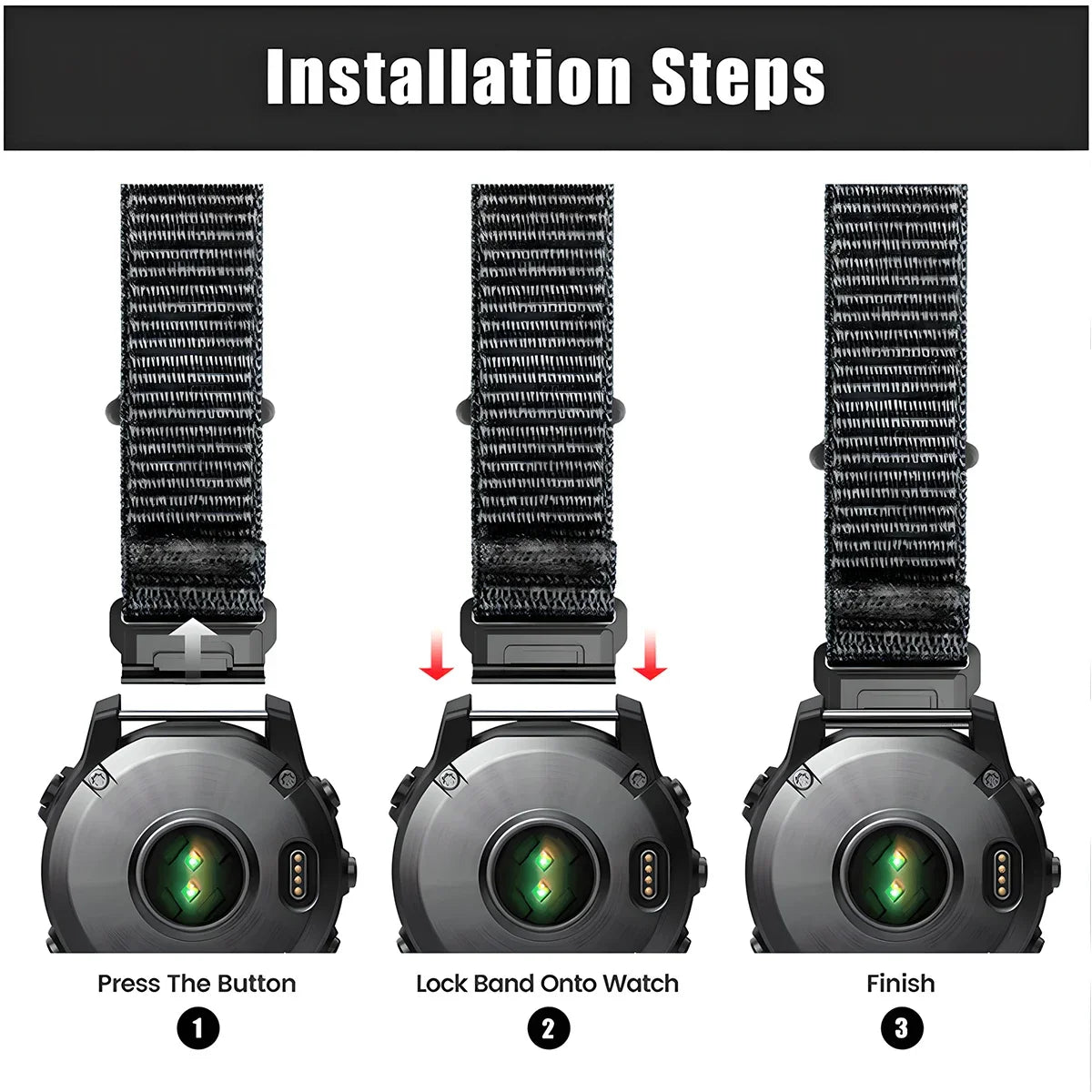 Garmin Nylon Quick Release Strap - Soft and Comfortable Band