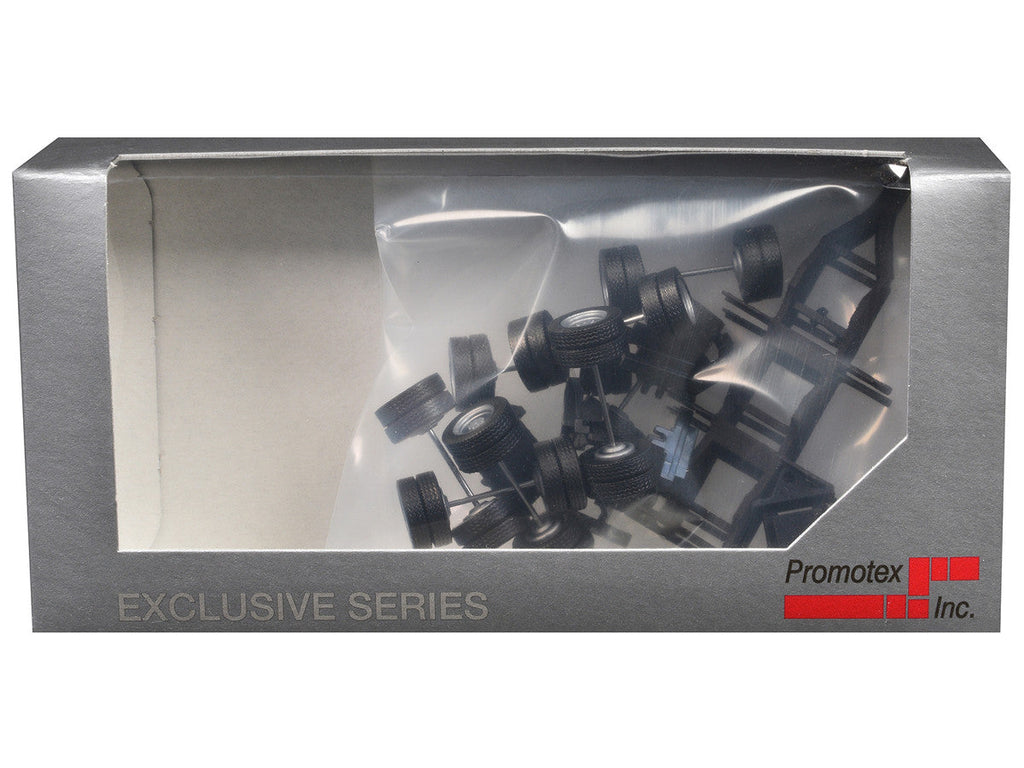 Lowboy Dual Axle Booster with Integrated Rear Axle (2 Sets) 1/87 (HO) Plastic Model by Promotex