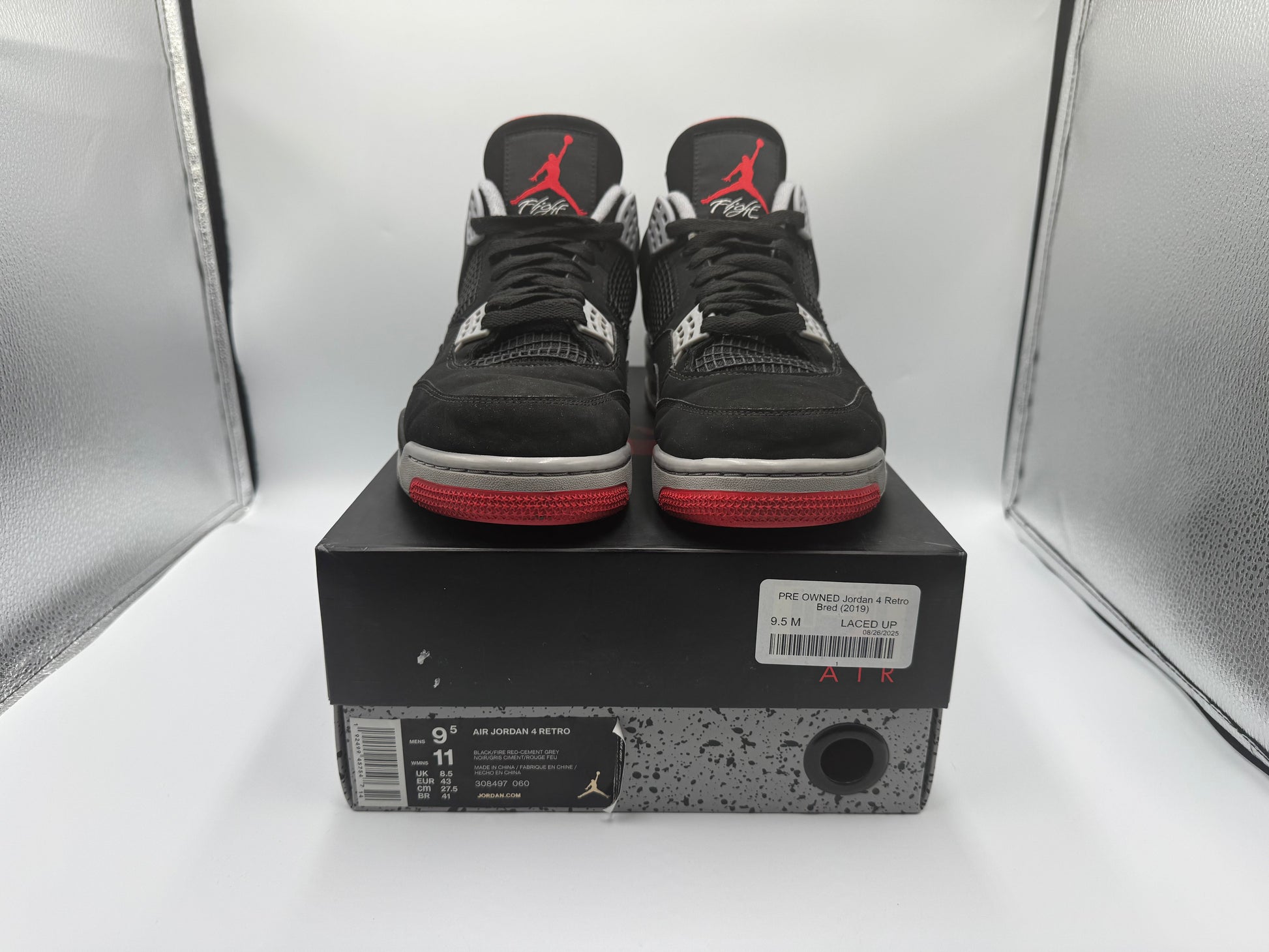 PRE OWNED Jordan 4 Retro Bred (2019)