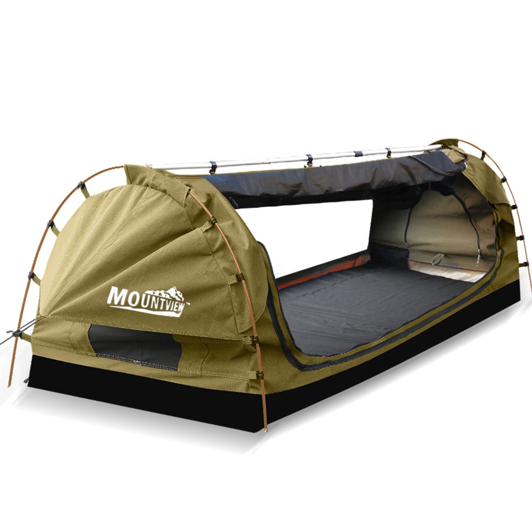Mountview Double Swag Camping Swags Canvas Dome Tent Free Standing