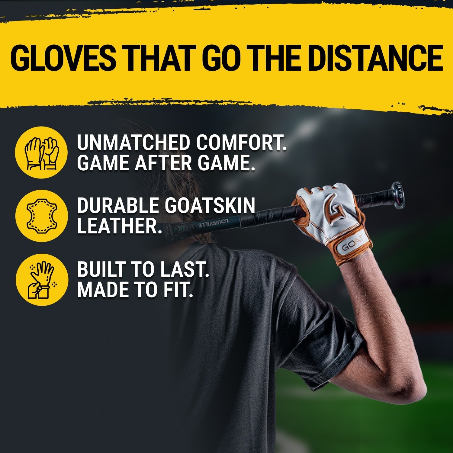 Origin Series Short Cuff White and Orange Batting Gloves