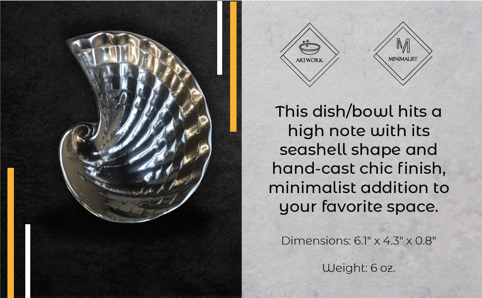 Seashell Soap Dish - Hand-Cast Ceramic Beach Jewelry Dish, Eco-Friendly