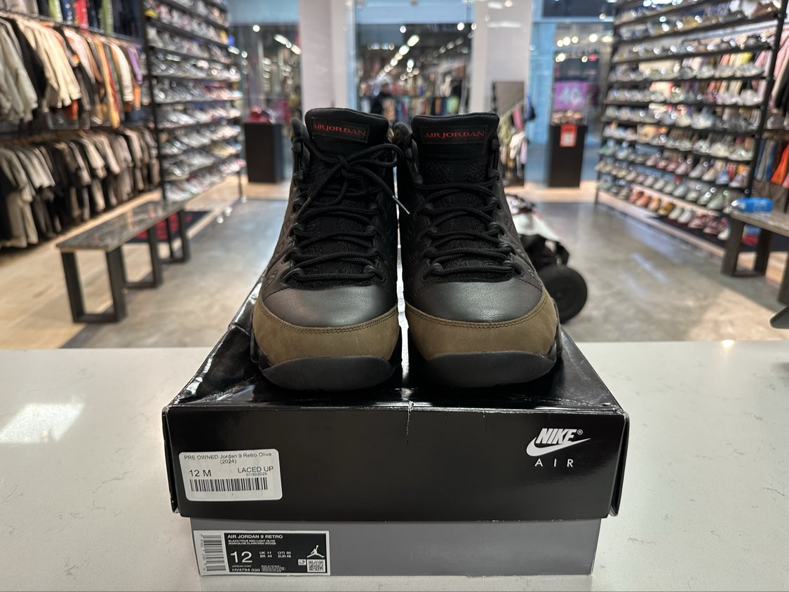 PRE OWNED Jordan 9 Retro Olive (2024)
