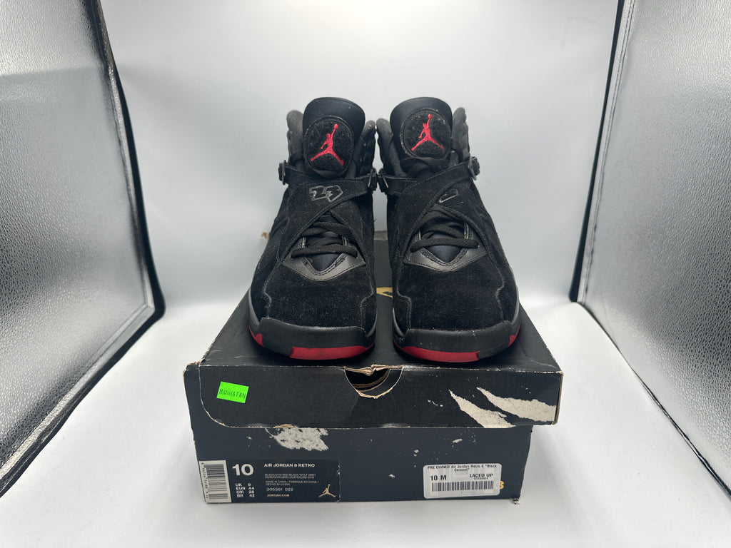 PRE OWNED Air Jordan Retro 8 "Black Cement”
