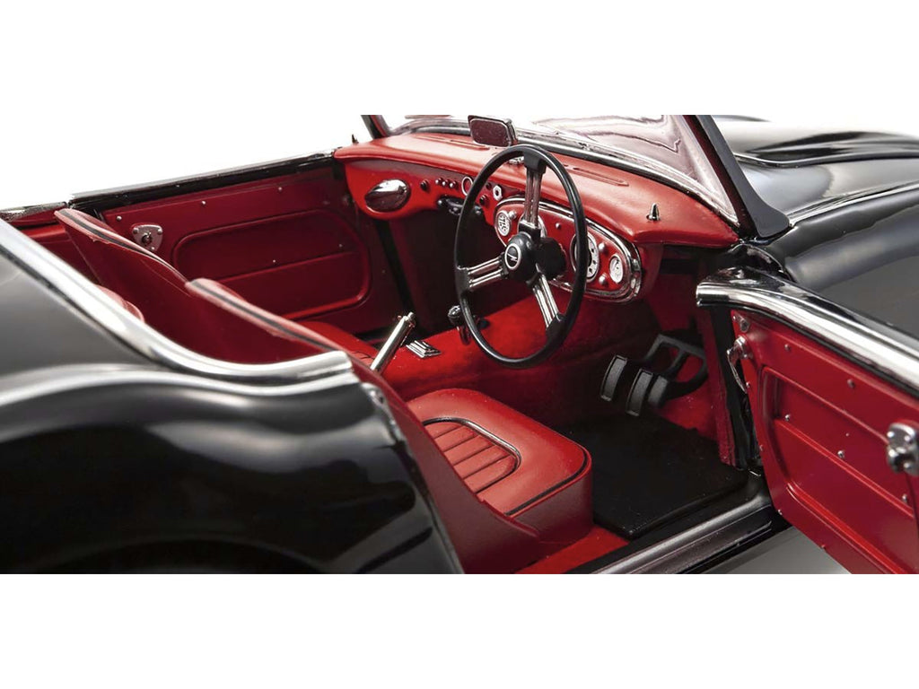 Austin Healey 3000 Mk-1 (BN7) Convertible RHD (Right Hand Drive) Black 1/18 Diecast Model Car by Kyosho