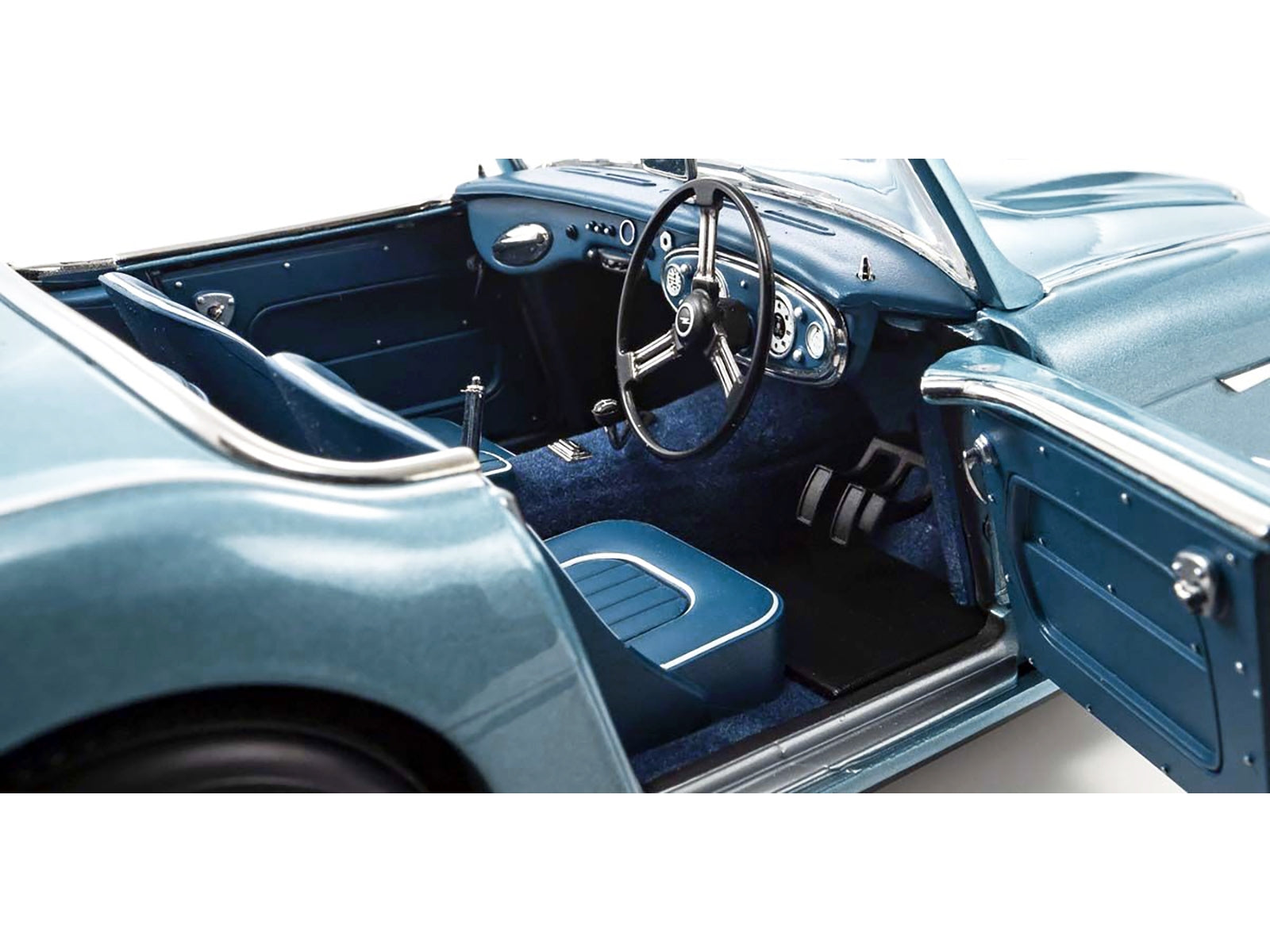 Austin Healey 3000 Mk-1 (BN7) Convertible RHD (Right Hand Drive) Healey Blue 1/18 Diecast Model Car by Kyosho