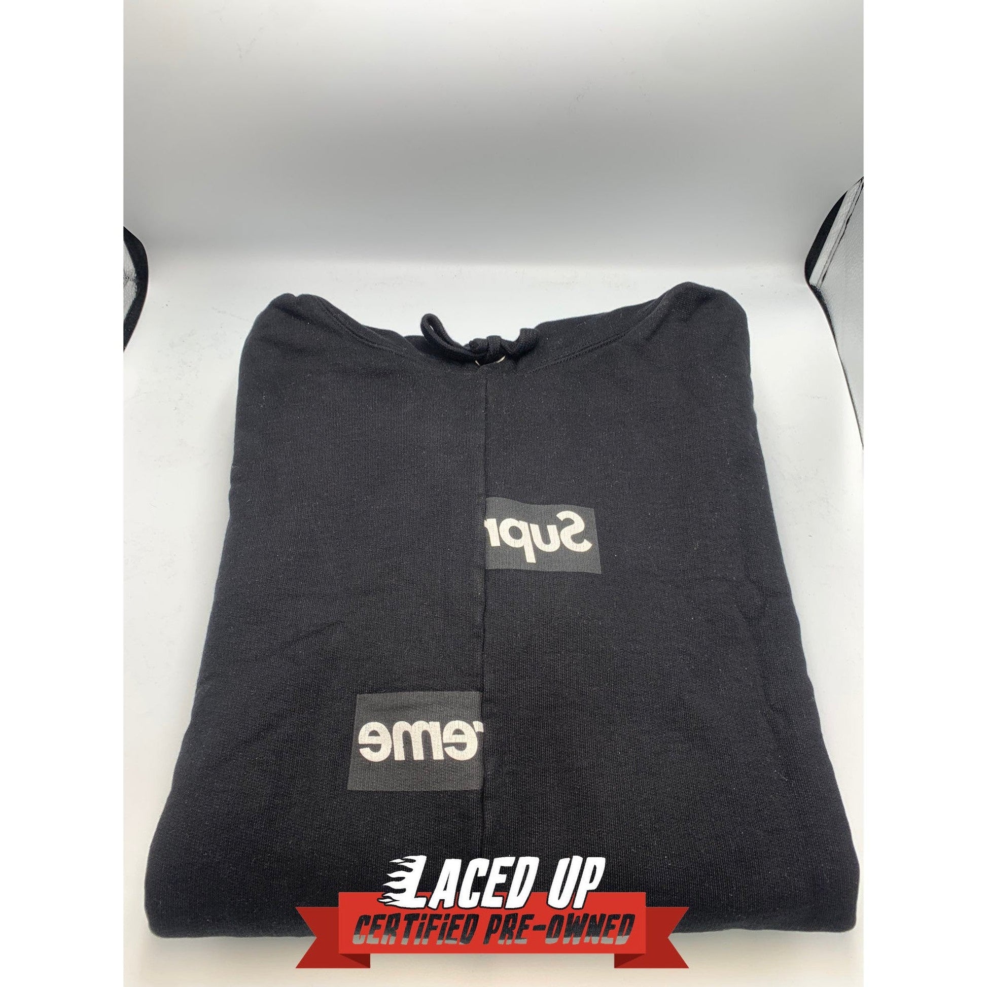 PRE OWNED Supreme x CDG split Box Logo Hoodie