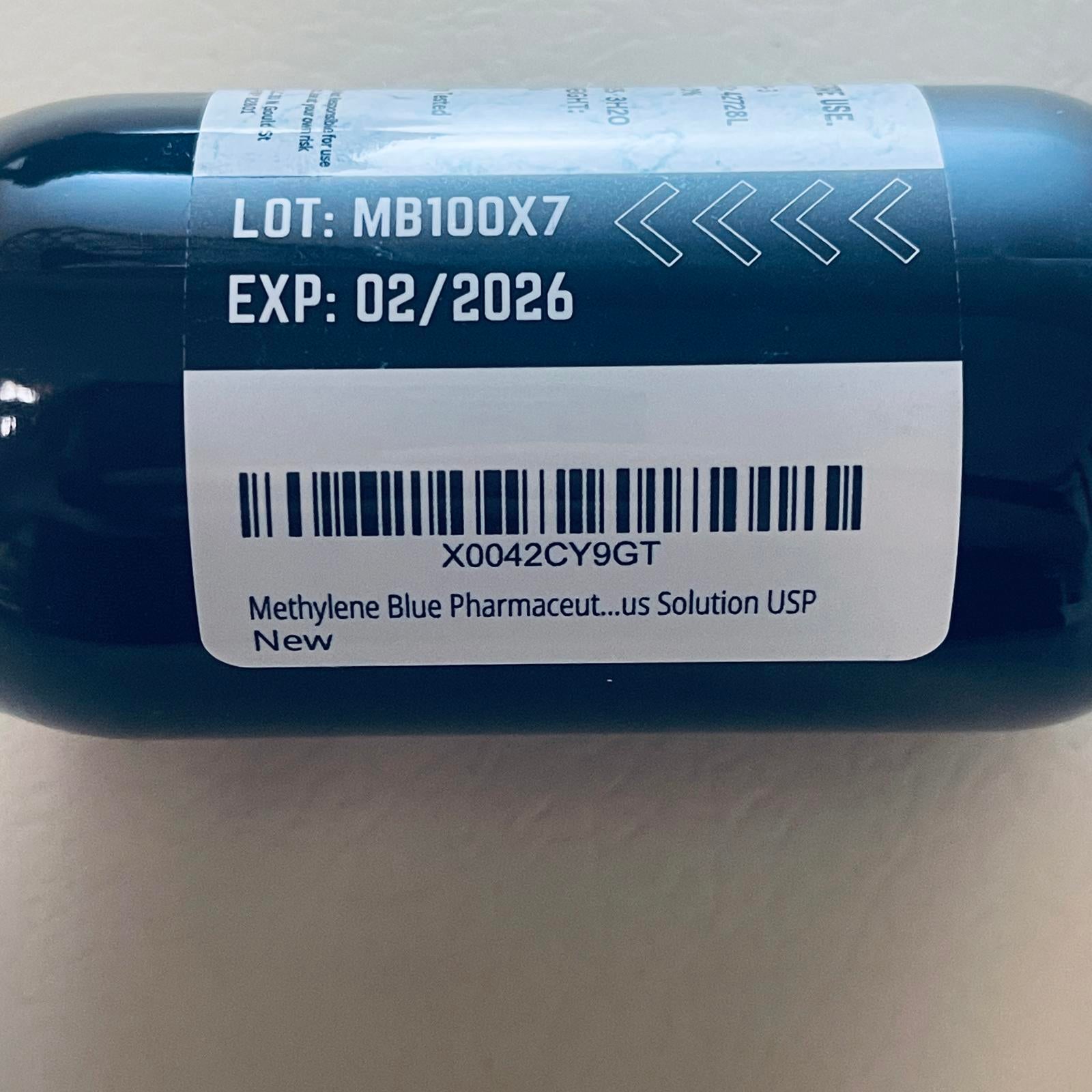 Methylene Blue USP 1% Aqueous Solution 110ml - EXP 2/26