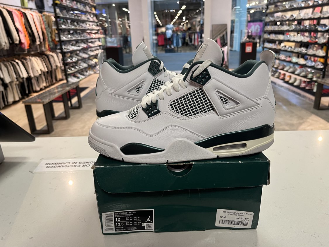 PRE OWNED Jordan 4 Retro Oxidized Green