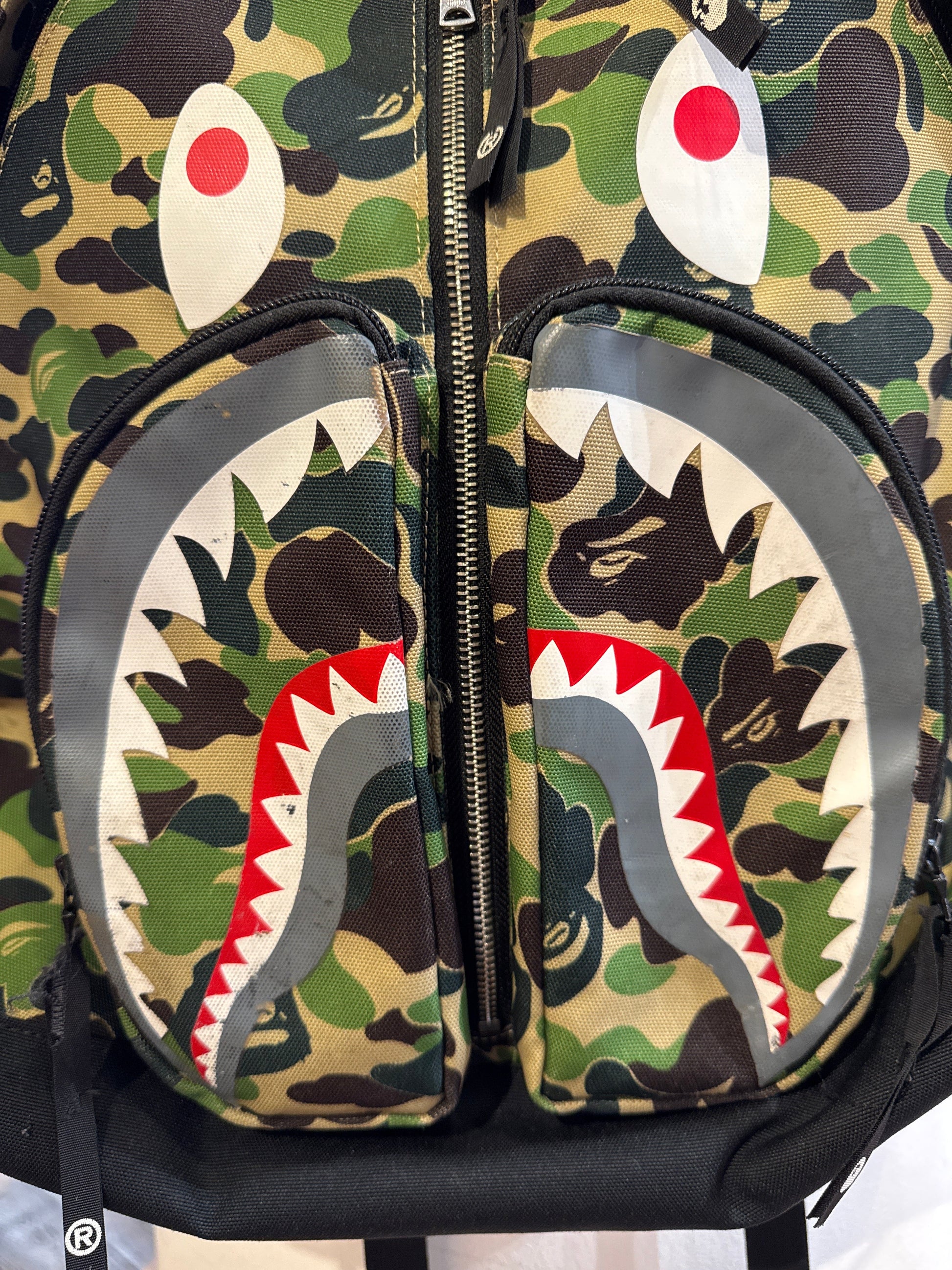 PRE OWNED BAPE ABC Camo Shark Daypack (SS25) Green