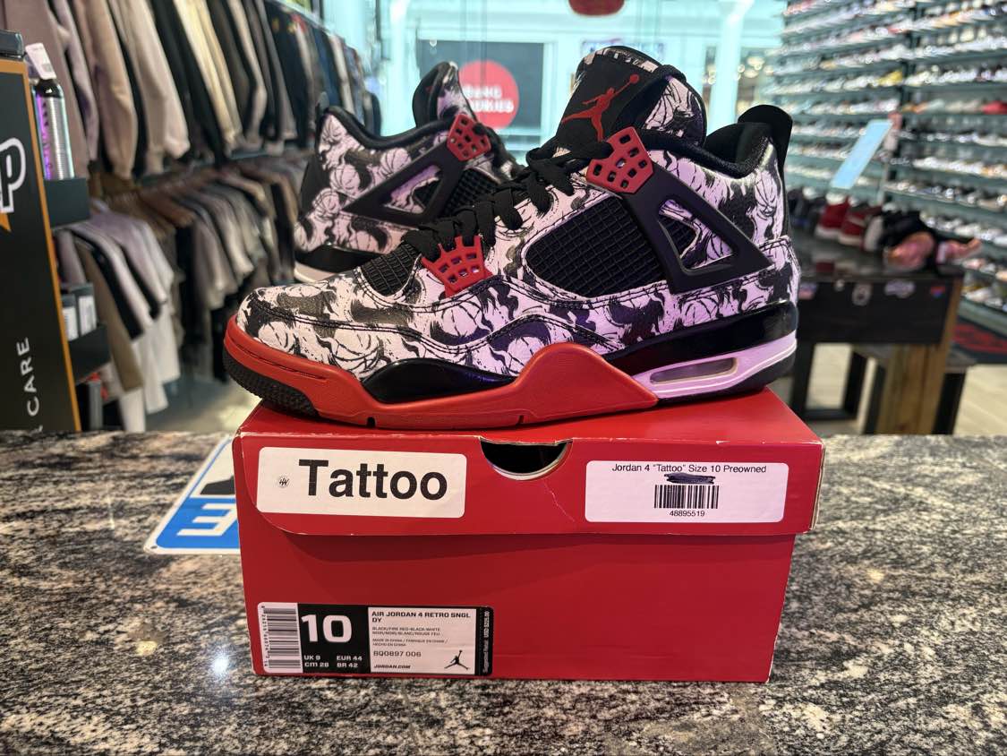 PRE OWNED Jordan 4 Retro Tattoo (2018)