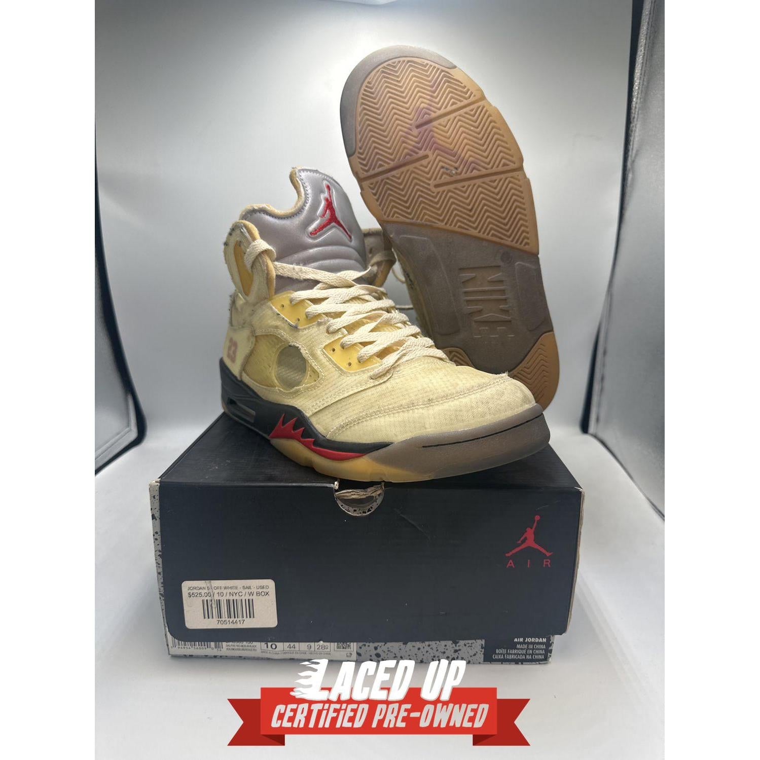 PRE OWNED Jordan 5 Retro Off-White Sail