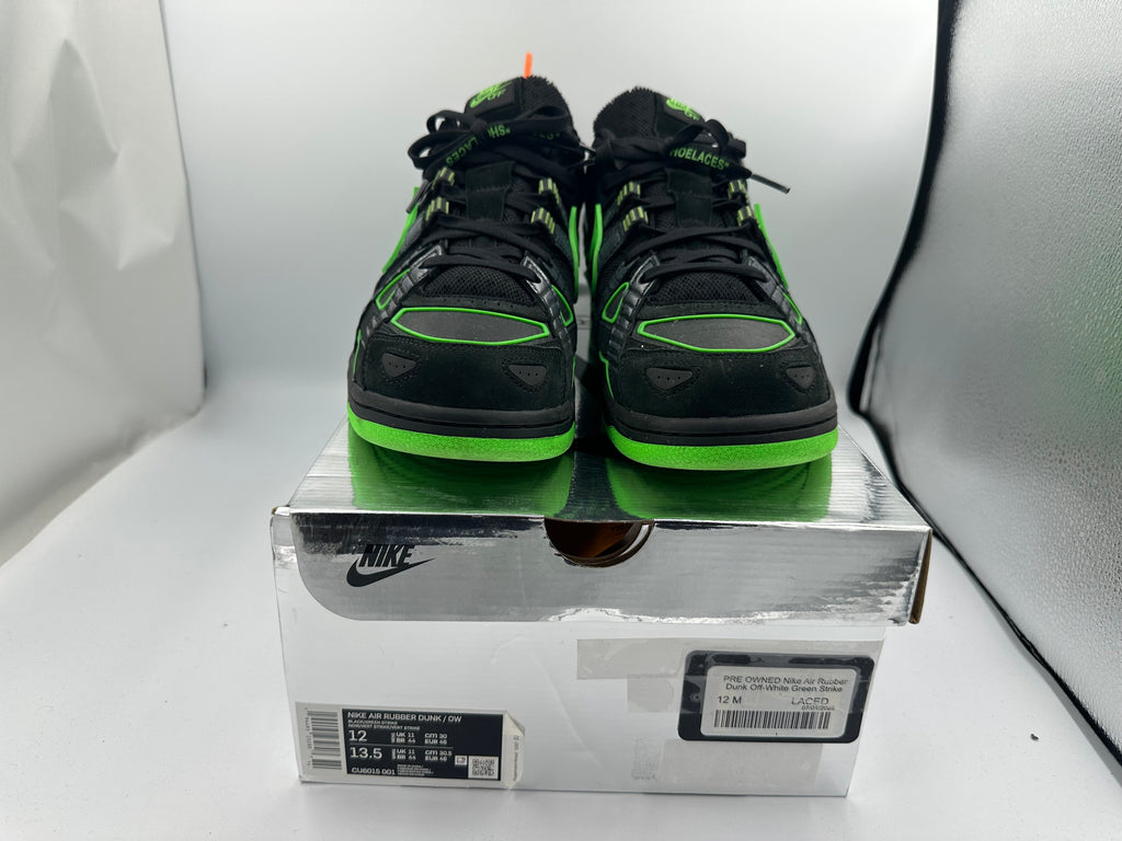 PRE OWNED Nike Air Rubber Dunk Off-White Green Strike