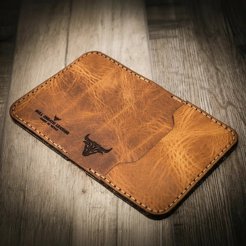 The Georgetown Minimalist Wallet in Saddle Tan