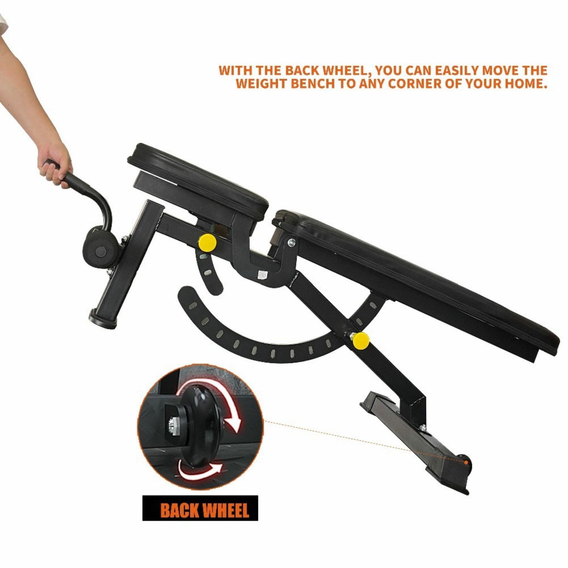 Rovix 1000LBS Multi-Functional Barbell Rack Squat Power Cage With Weight Bench (SAK35822)