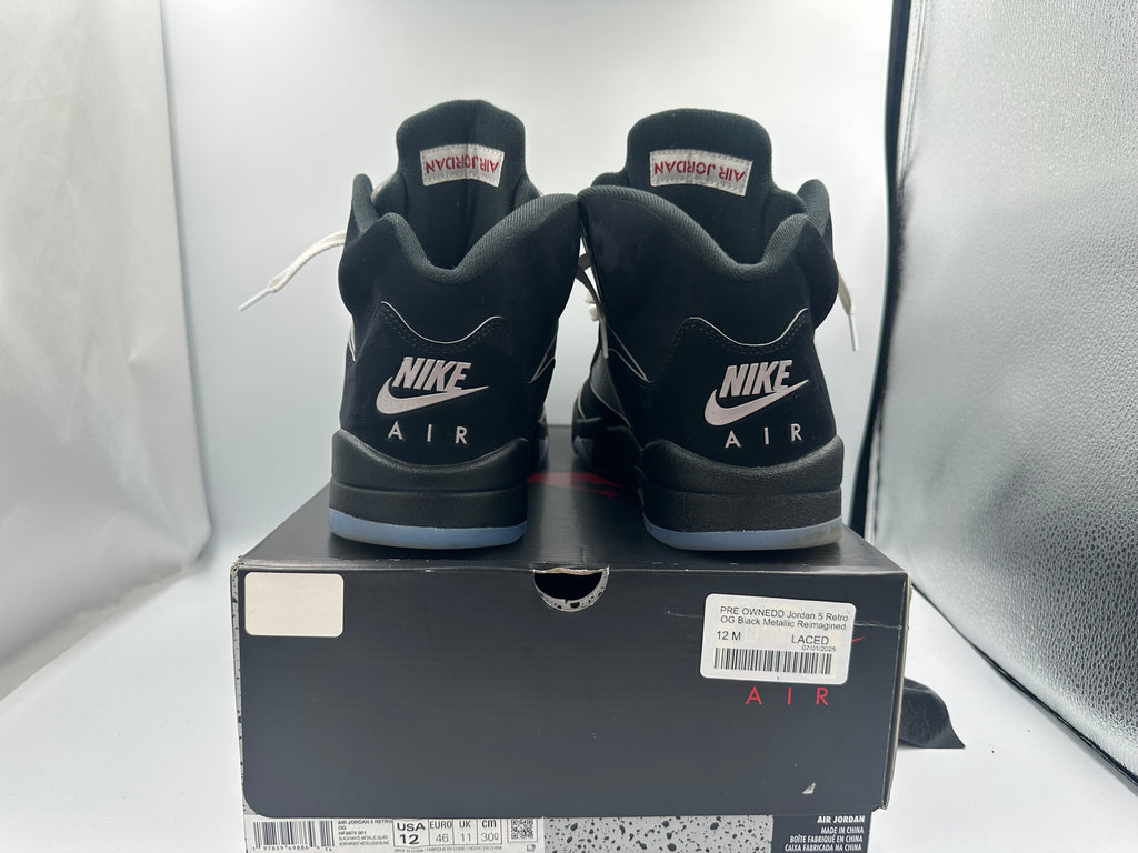 PRE OWNEDD Jordan 5 Retro OG Black Metallic Reimagined