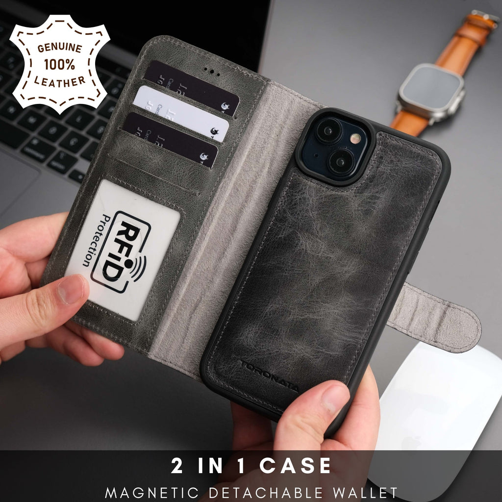 Casper Leather iPhone 14 Wallet Case | MagSafe