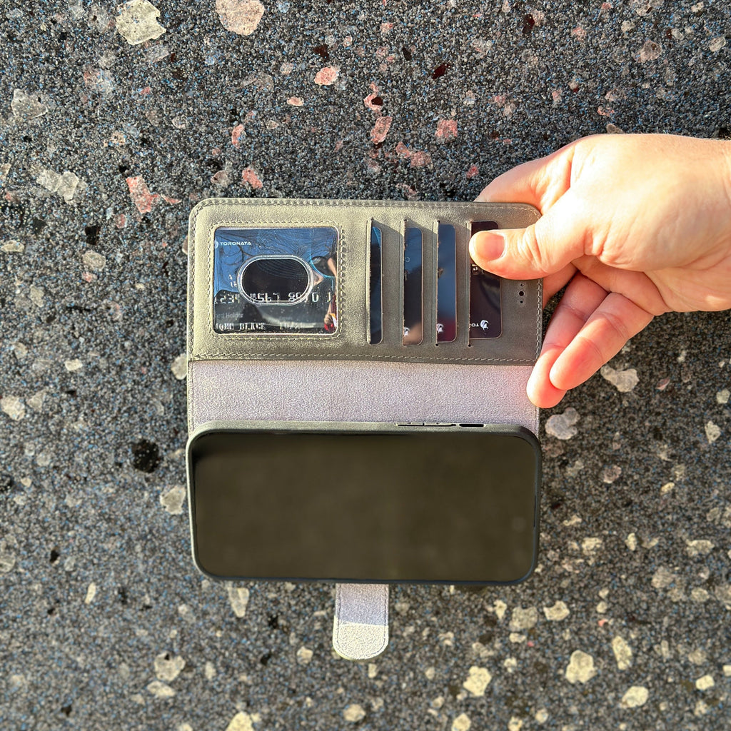 Vegas Premium Leather iPhone 15 Pro Wallet Case with MagSafe | Detachable RFID Blocking Luxury Wallet