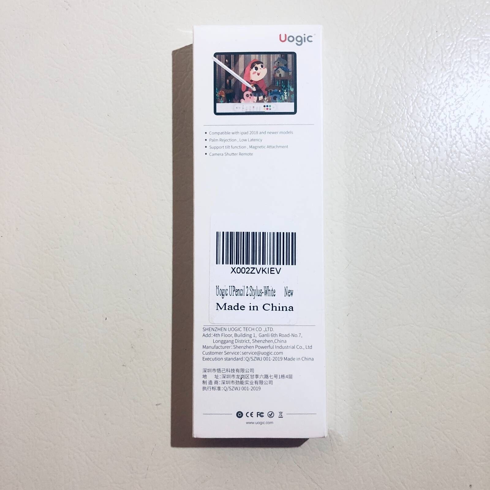 Uogic Stylus Pen For Apple IPad 6th Gen Magnetic Palm Reject Tilt White New
