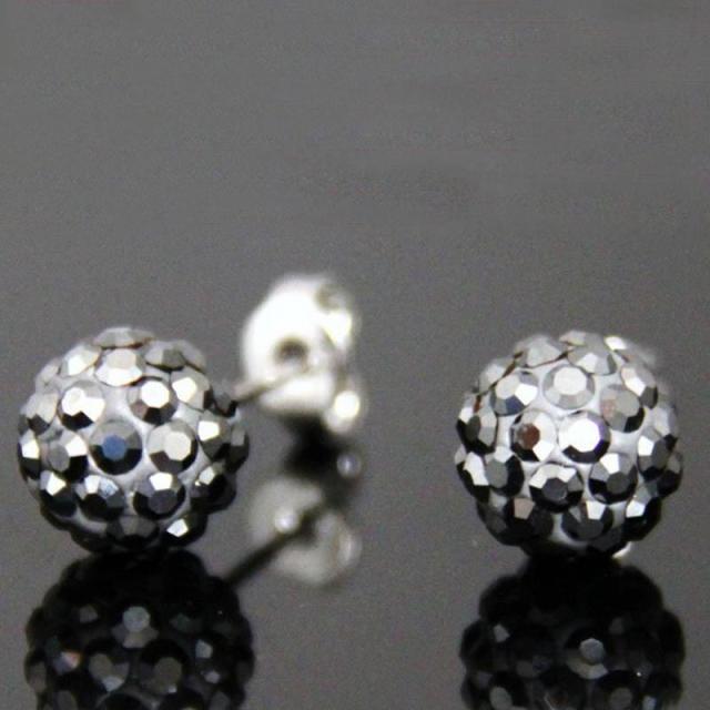 10mm Multicolor Glitter Stud Earrings Hypoallergenic