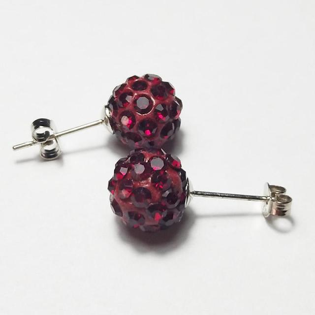 10mm Multicolor Glitter Stud Earrings Hypoallergenic