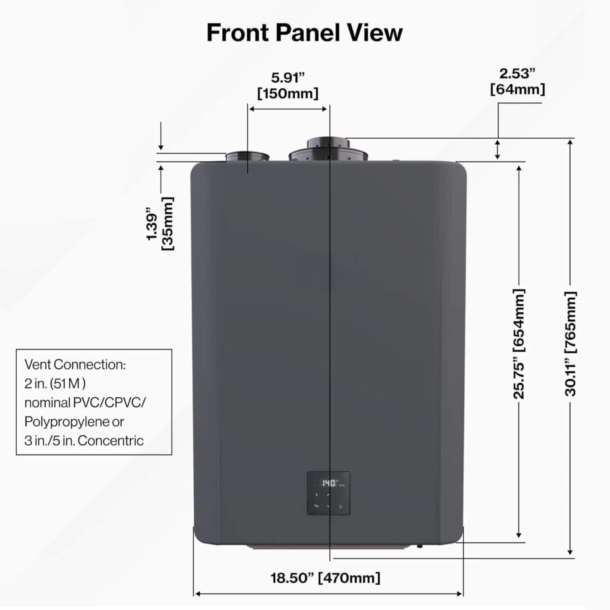 RN 11.0 GPM Outdoor Commercial High-Efficiency Tankless Water Heater (SAK75016)