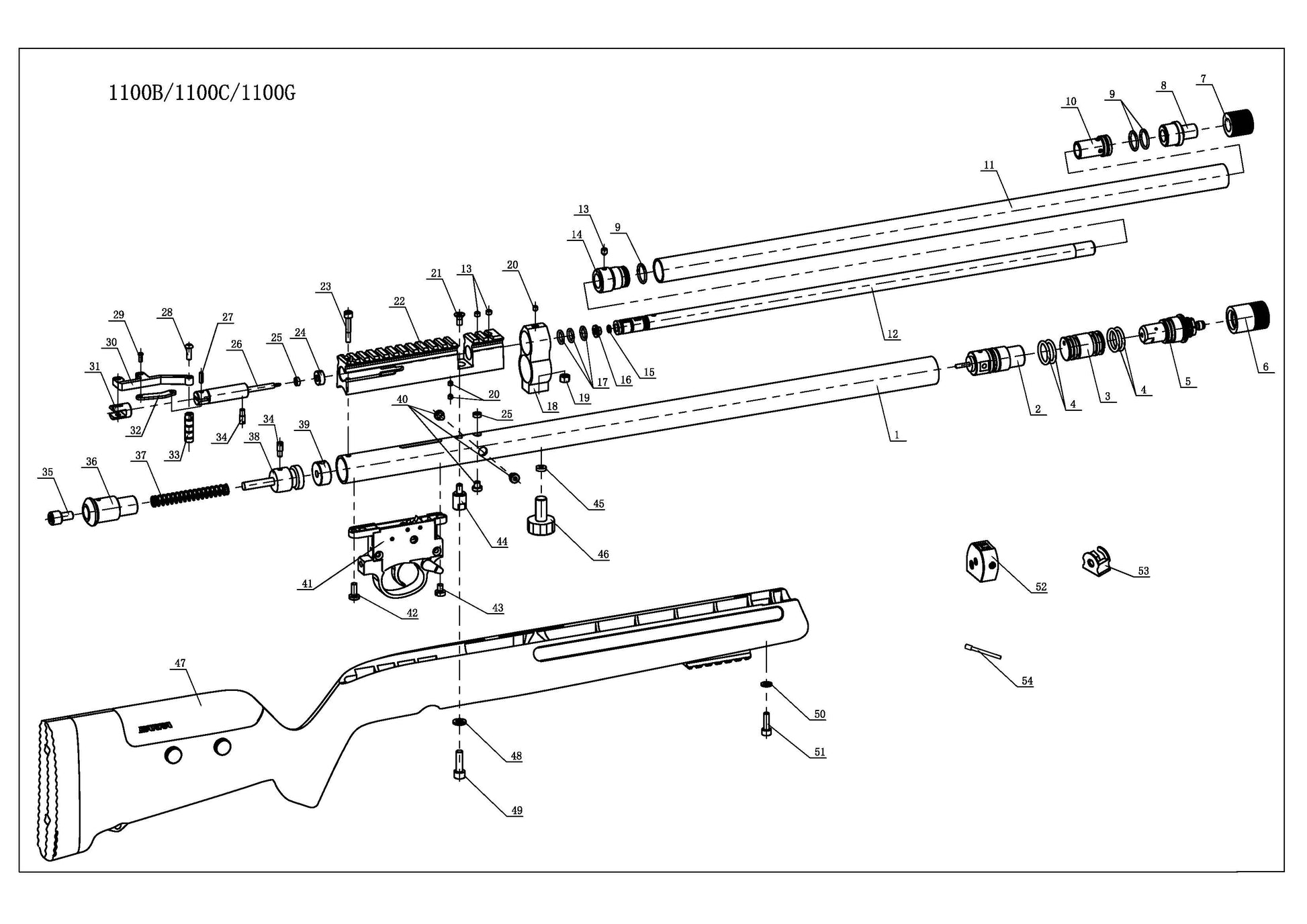 1100z (Gen 1) .22 Rifled Inner Barrel