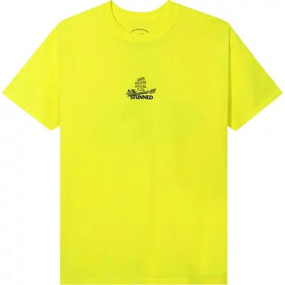 Anti Social Social Club Stunned Safety Tee 'Safety Green'