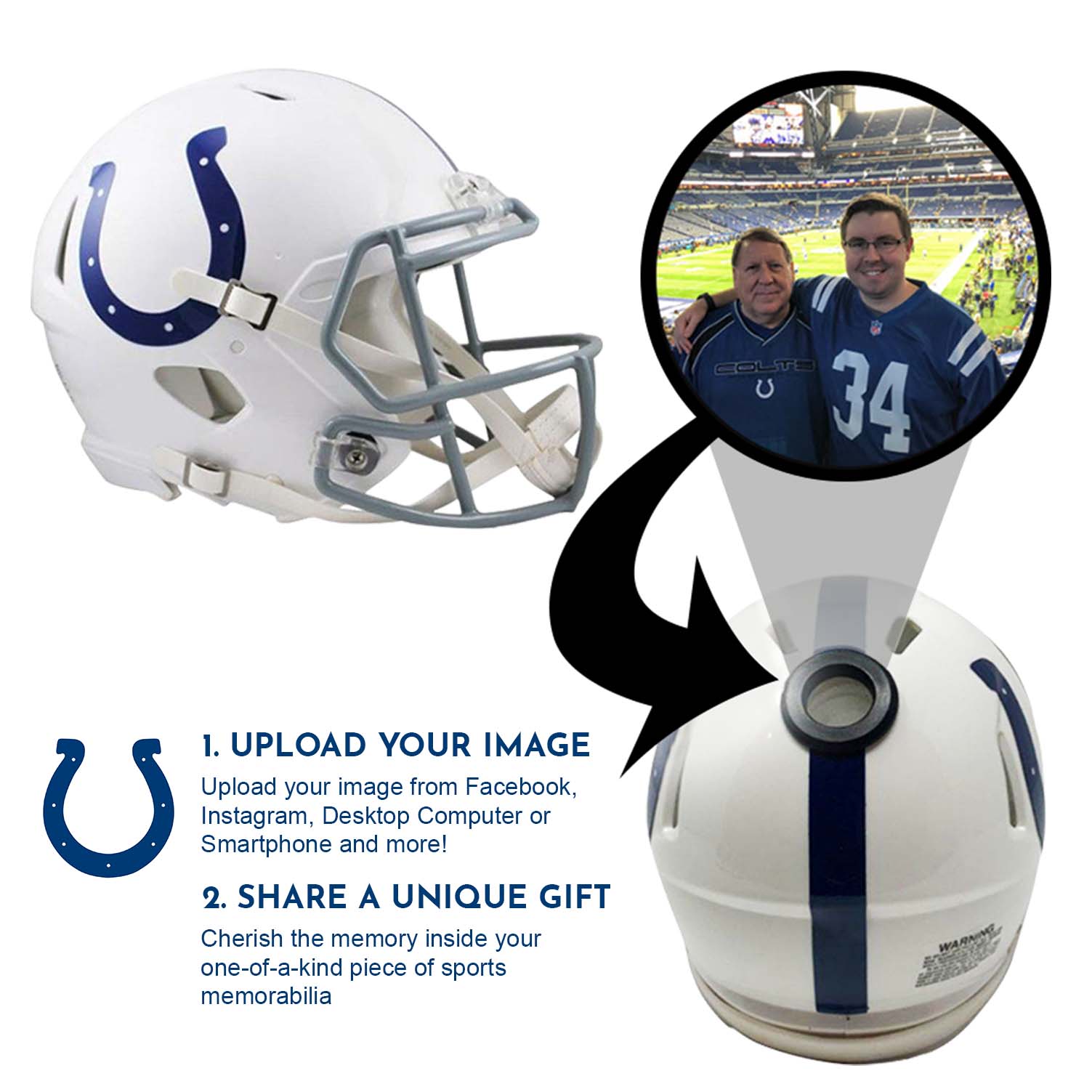 Indianapolis Colts NFL Mini Helmet - Picture Inside