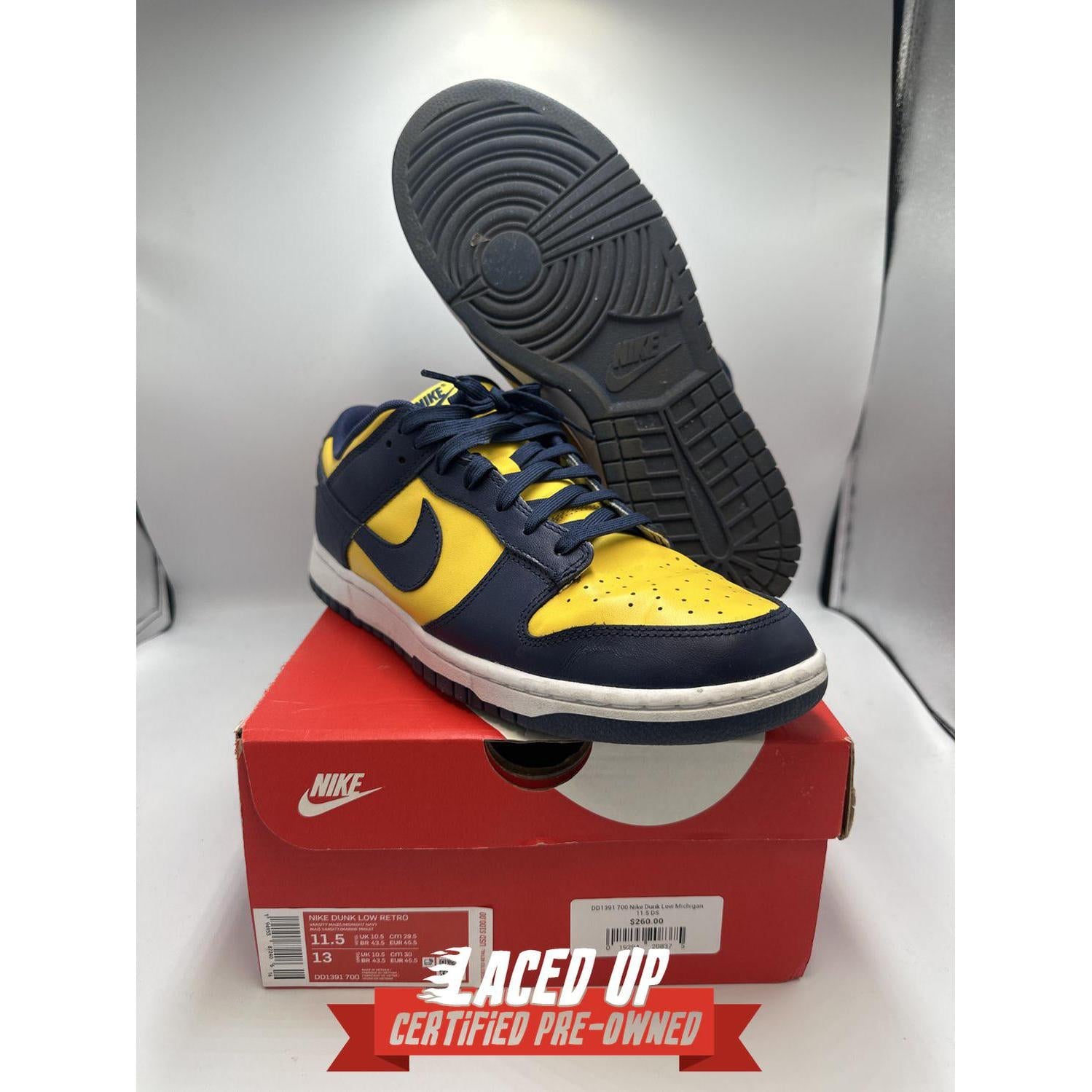 PRE OWNED Nike Dunk Low Michigan (2021)