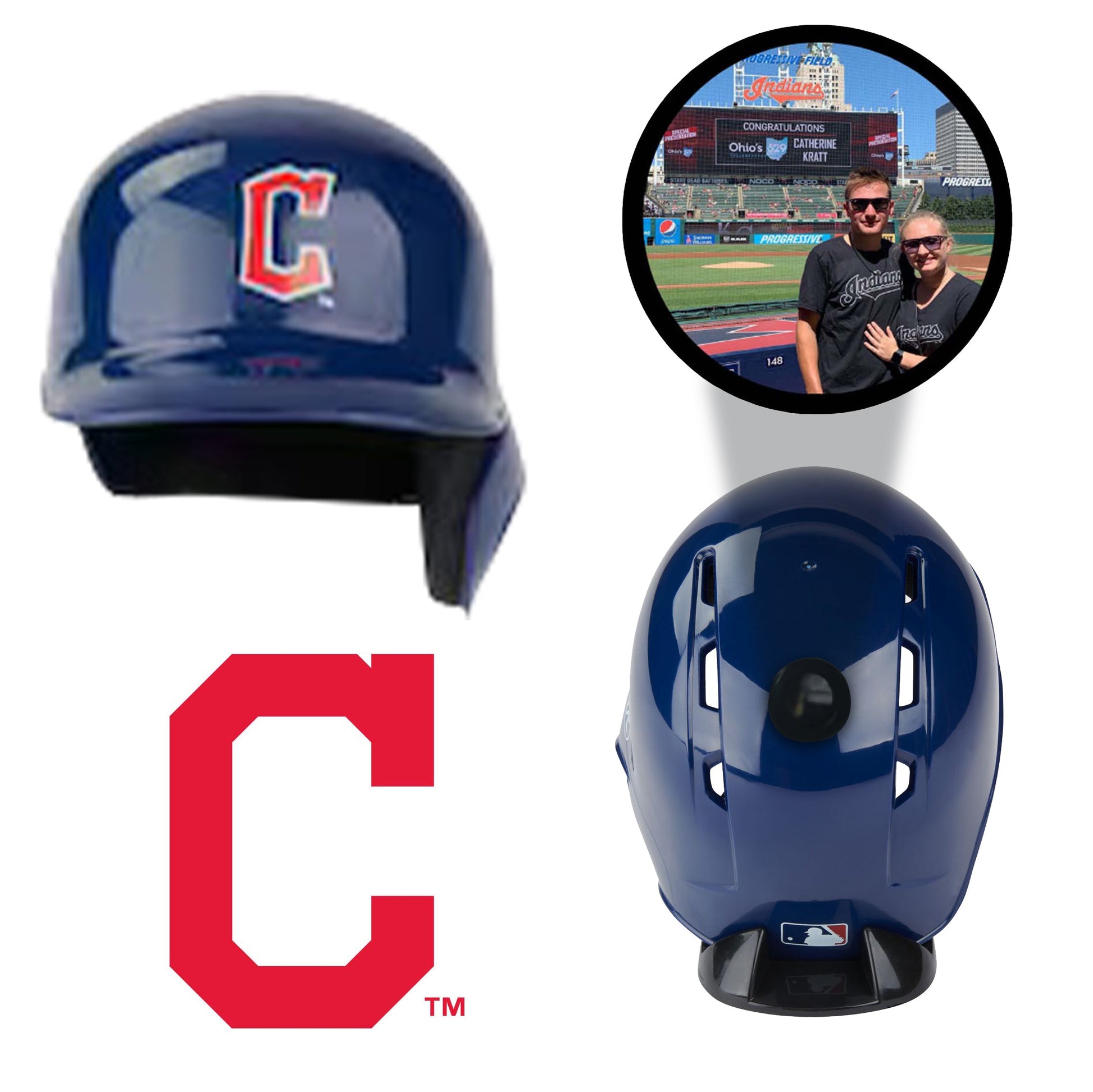 Cleveland Guardians MLB Collectible Mini Batting Helmet