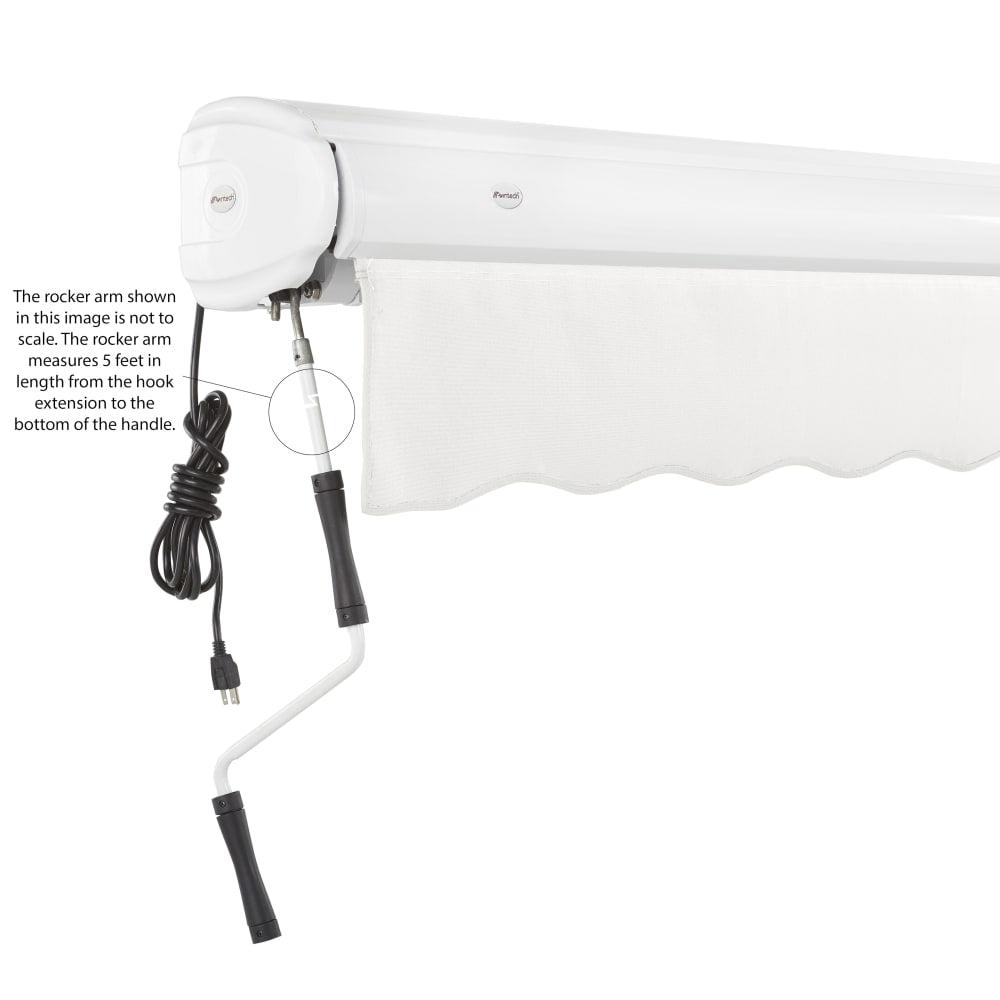 [12X10FT] Awntech Key West Premium Electric Outdoor Motorized Retractable Awning [FCL12/FCR12-SBY] (SAK78214)