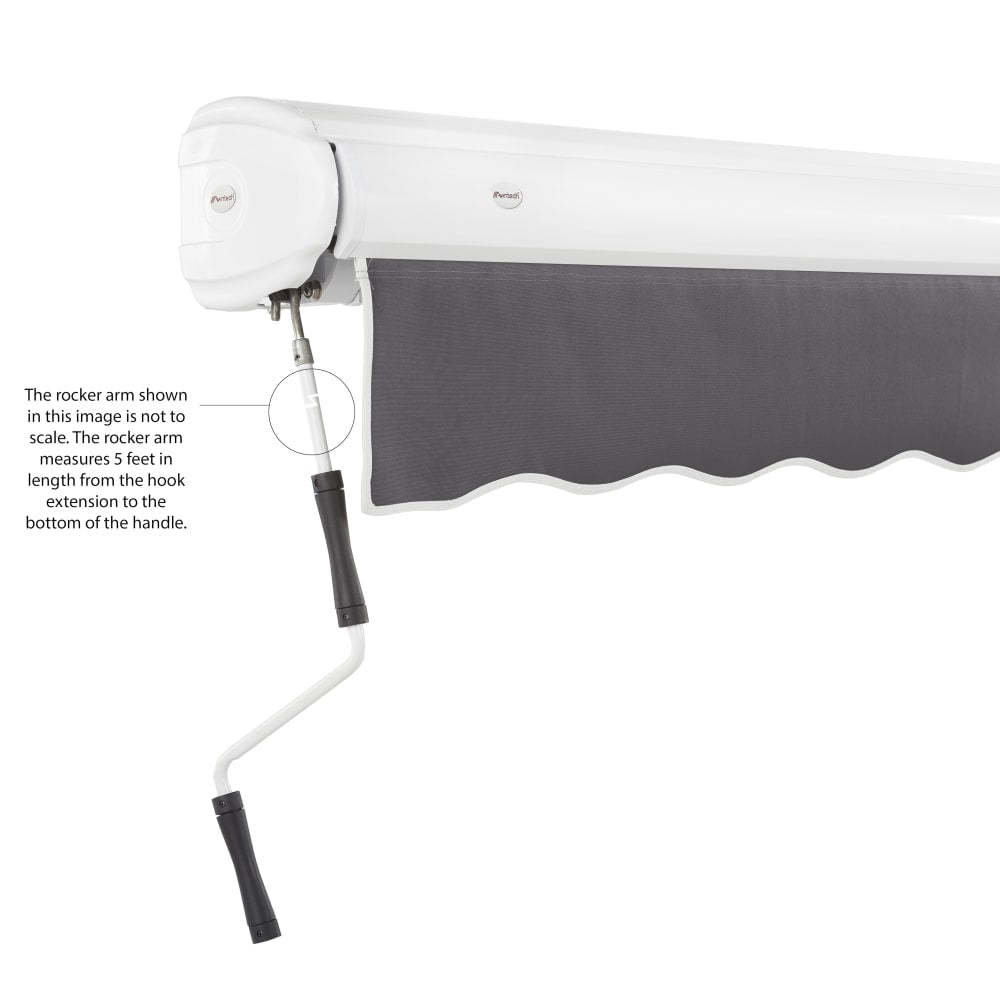 [12X10FT] Awntech Key West Premium Manual Outdoor Retractable Awning [FCM12-SBY] (SAK35497)