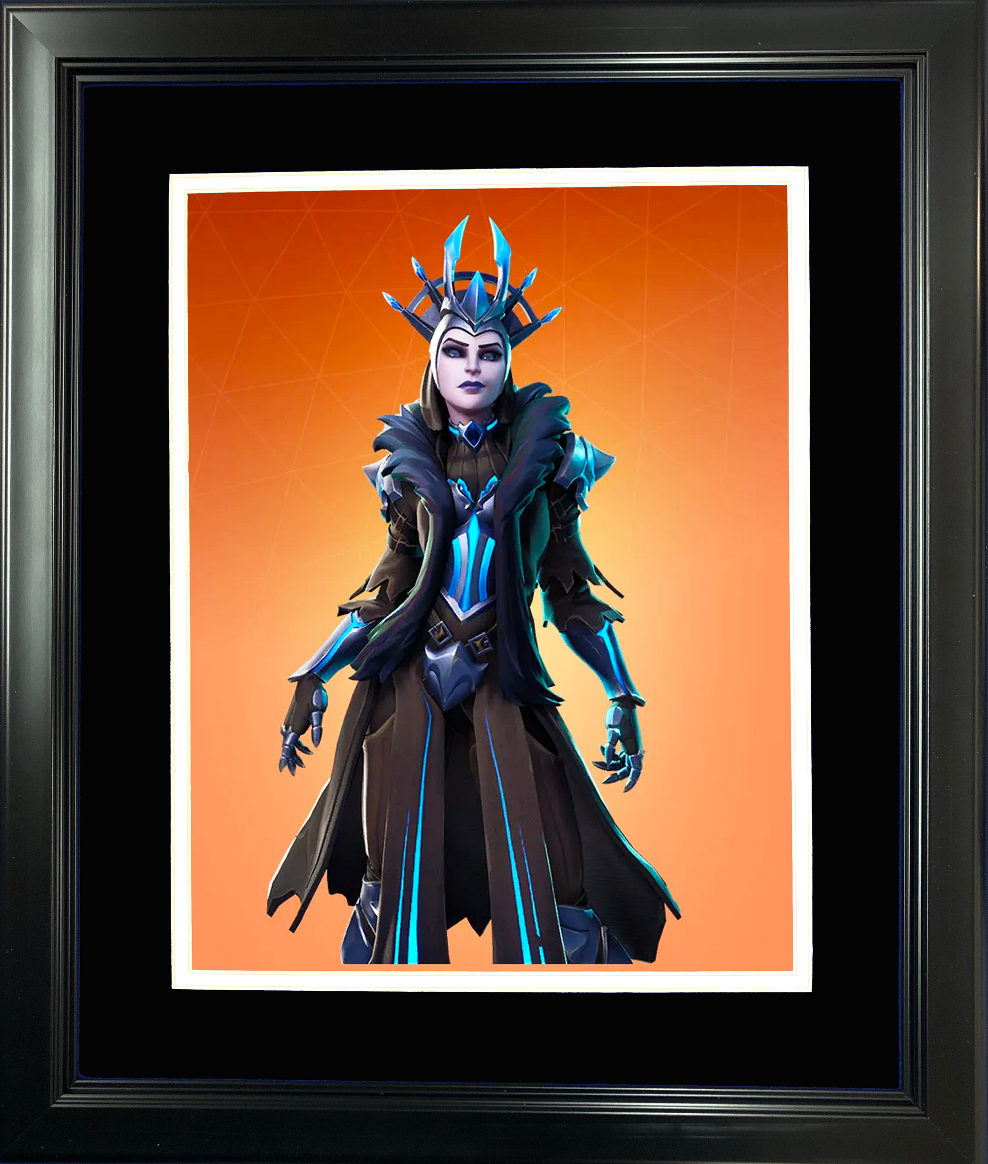 Framed The Ice Queen Legendary Fortnite Skin 11"x14" Video Game Photo