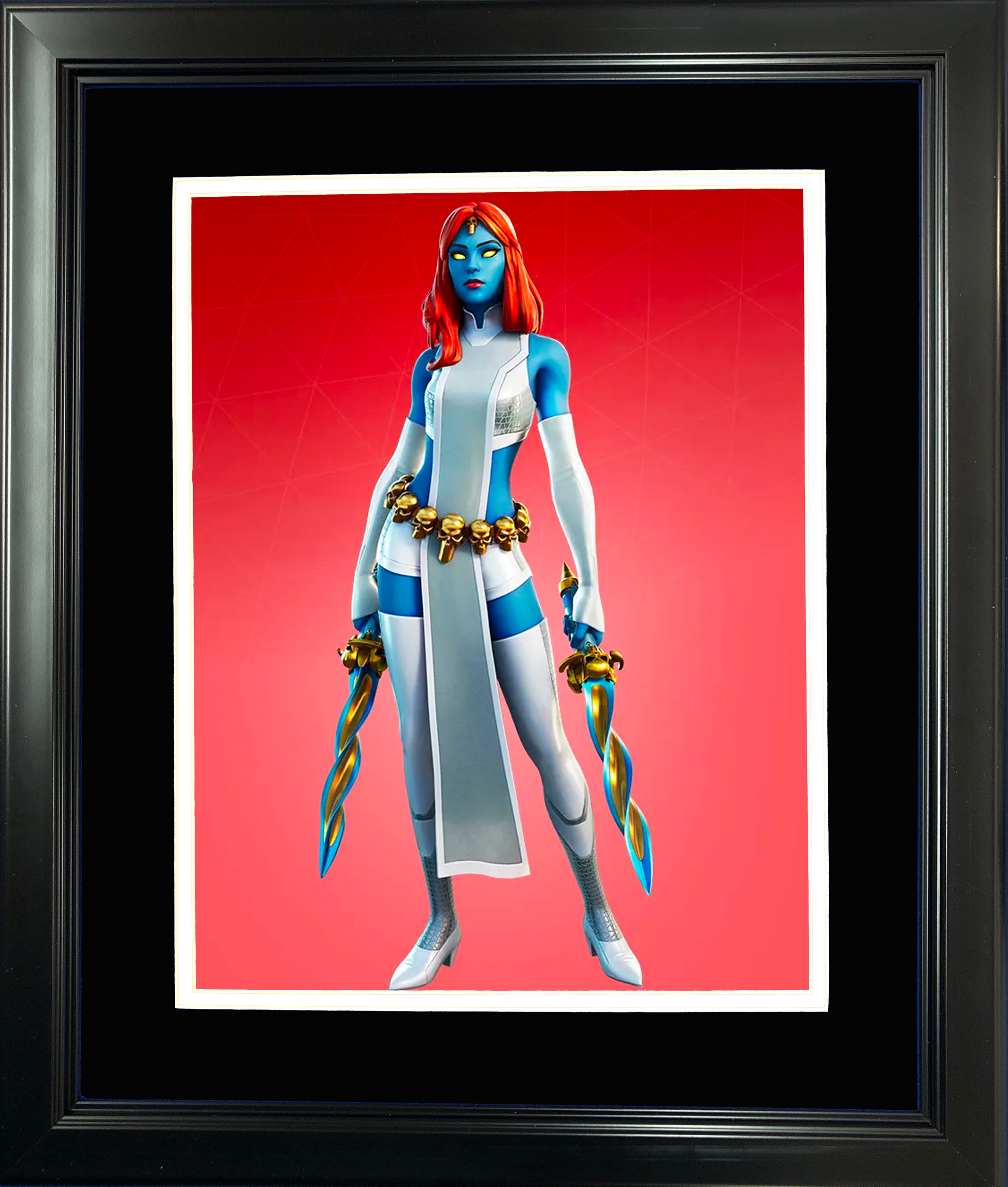 Framed Mystique Marvel Fortnite Skin 11"x14" Video Game Photo