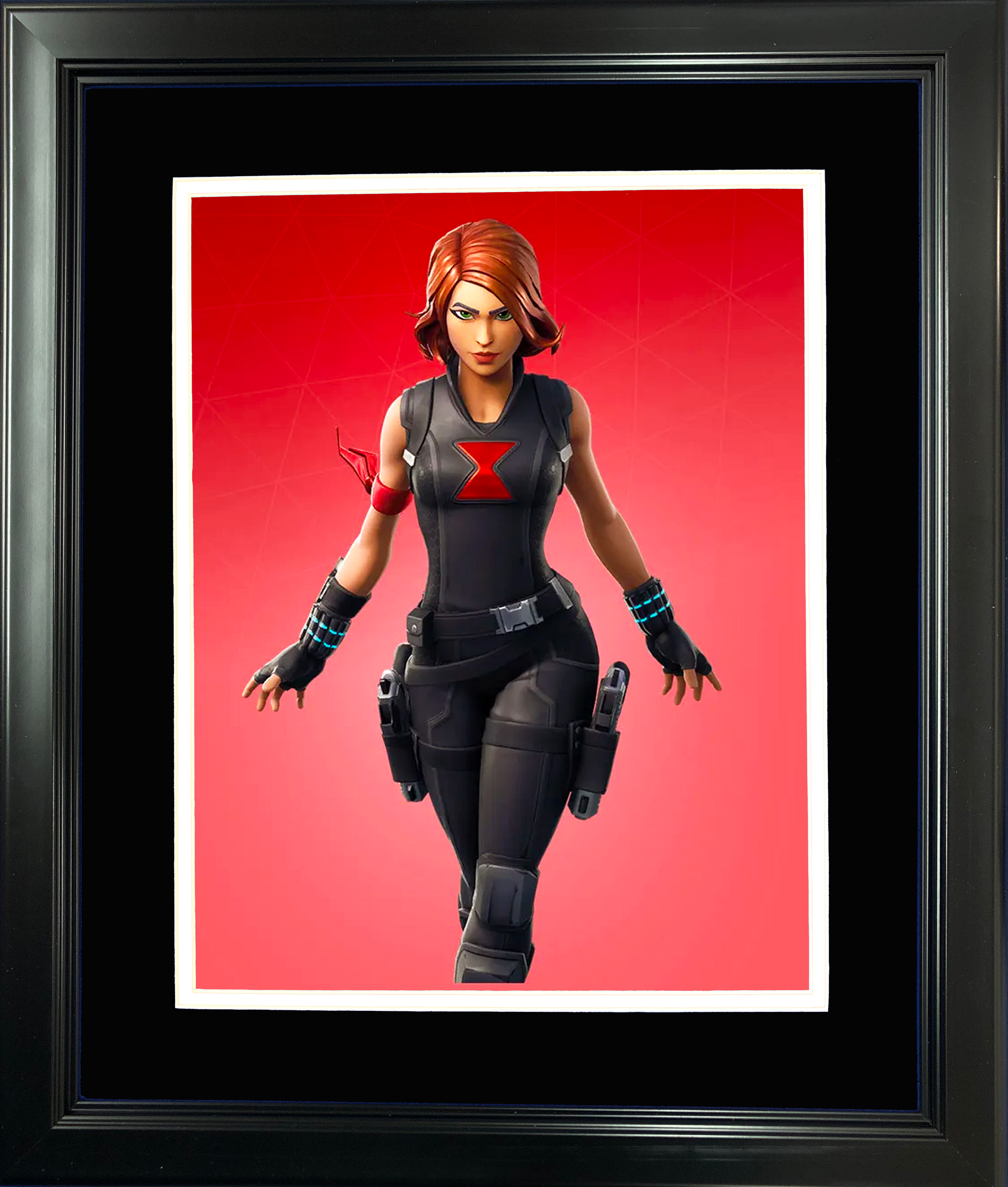 Framed Black Widow Outfit Marvel Fortnite Skin 11"x14" Video Game Photo