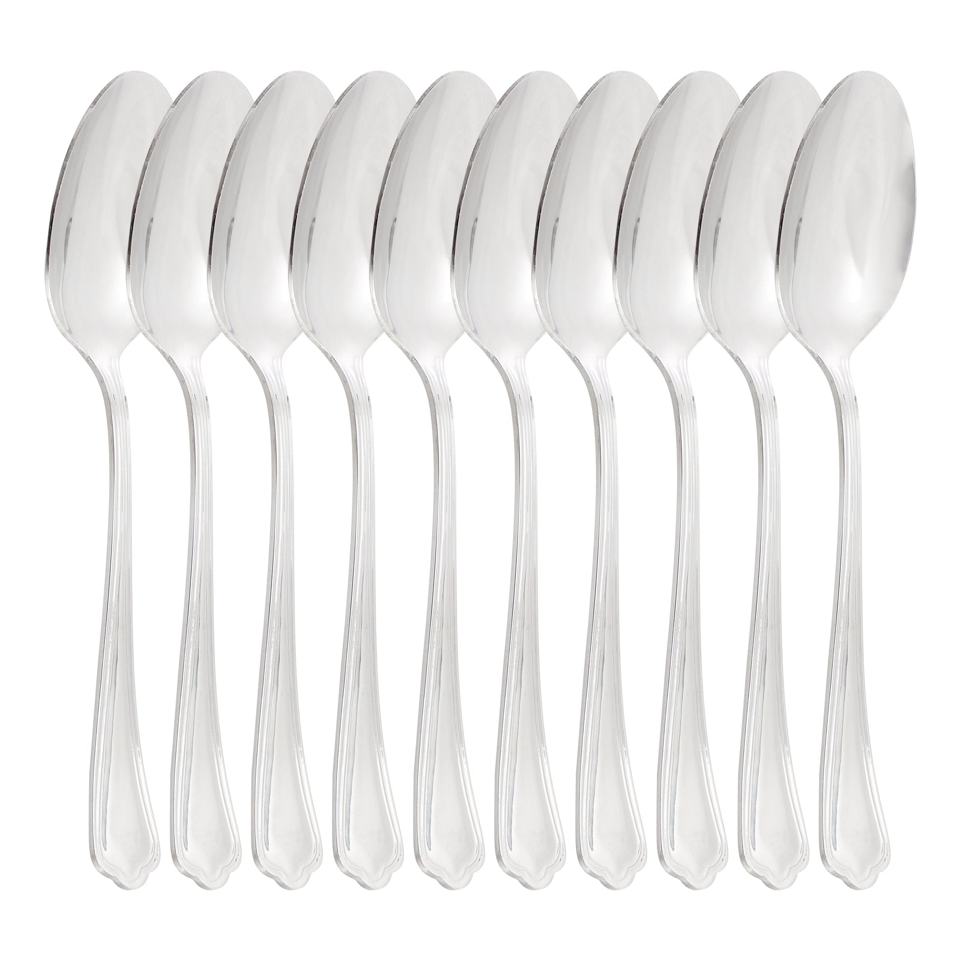 Gibson Home Hillside Daisies 10 Piece Stainless Steel Dinner Spoon Set