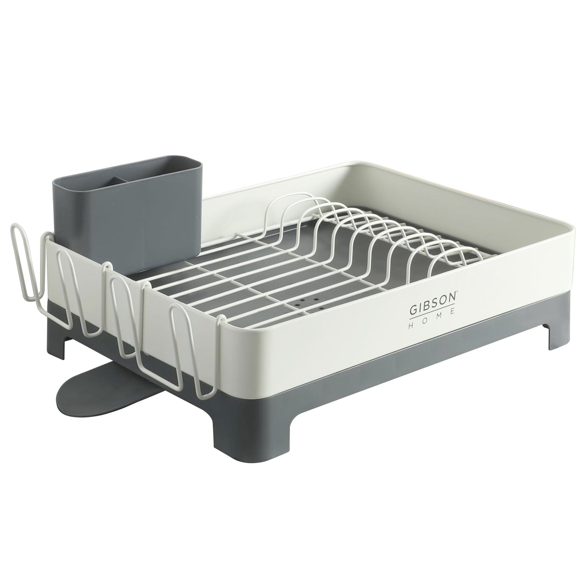 Gibson Home Nestcraft Galvanized Steel Dish Rack in White