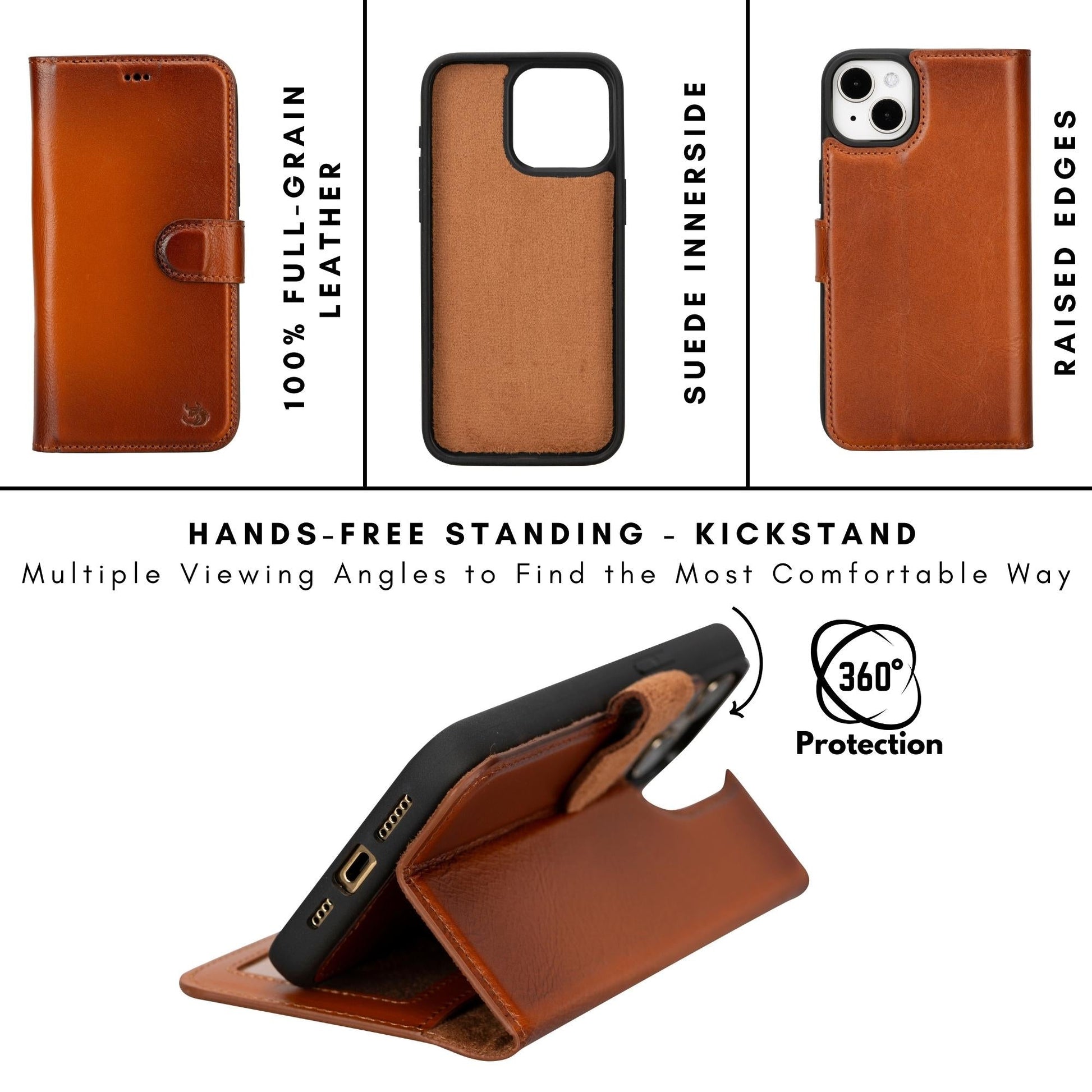 Casper iPhone 14 Series Detachable Leather Wallet Case