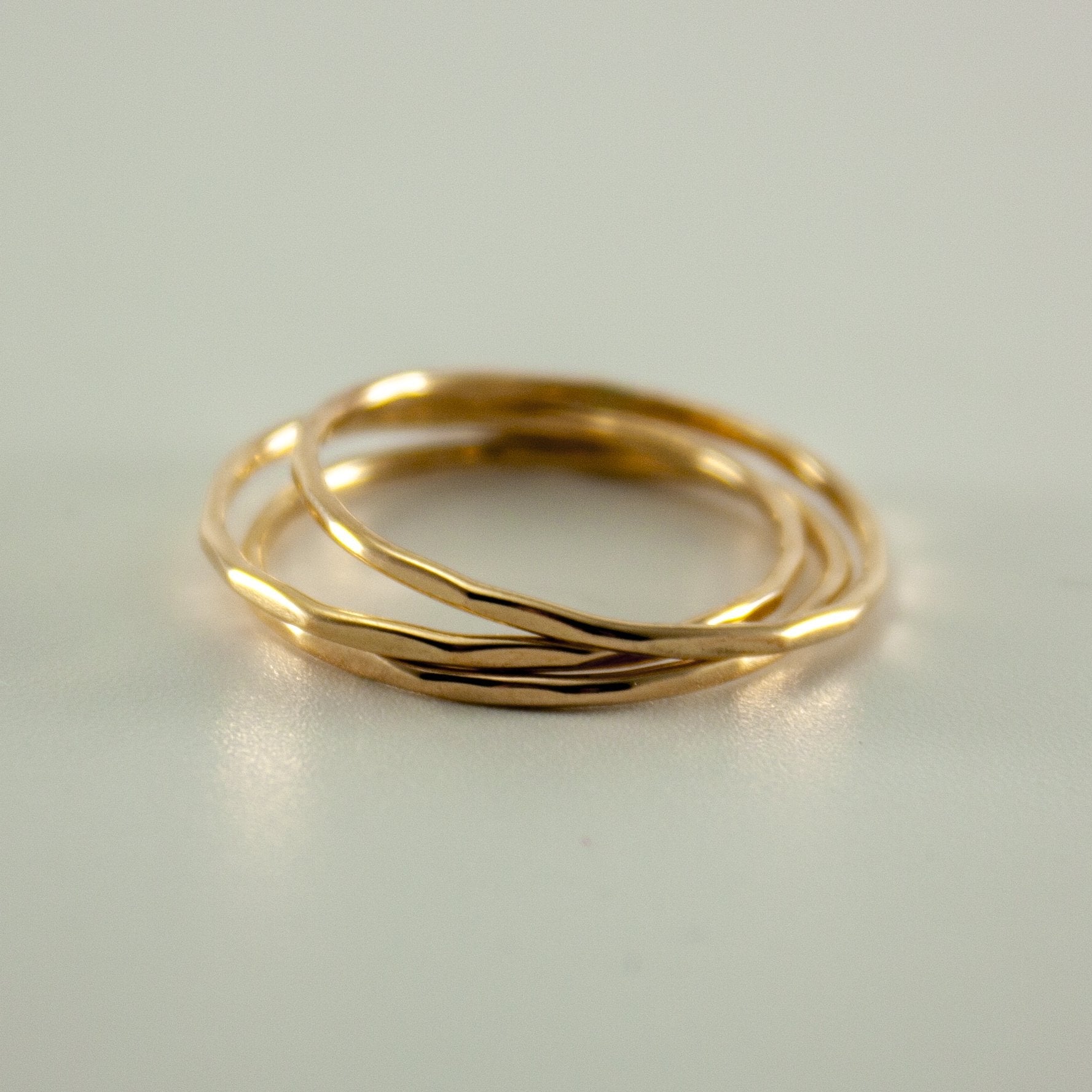14K Gold Filled Stackable Twist Ring Minimal Everyday Band
