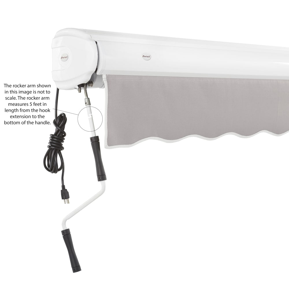 [14X10FT] Awntech Key West Premium Electric Outdoor Motorized Retractable Awning [FCL14/FCR14-SBY] (SAK46935)