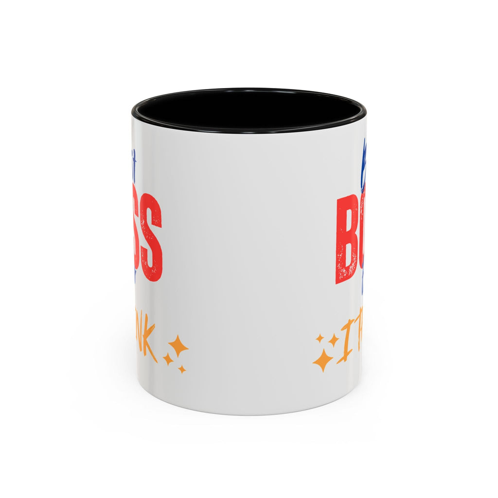 Best Boss Ever Accent Coffee Mug - Perfect Gift for Boss's Day, Office Decor, Motivational Drinkware, Fun Coffee Cup