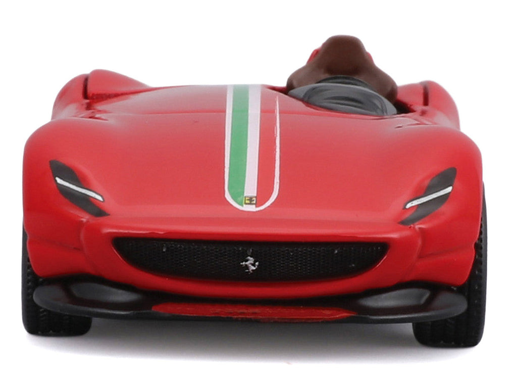 Ferrari Monza SP1 Red with Italian Flag Stripes "Speed Icons" Series 1/64 Diecast Model Car by Maisto