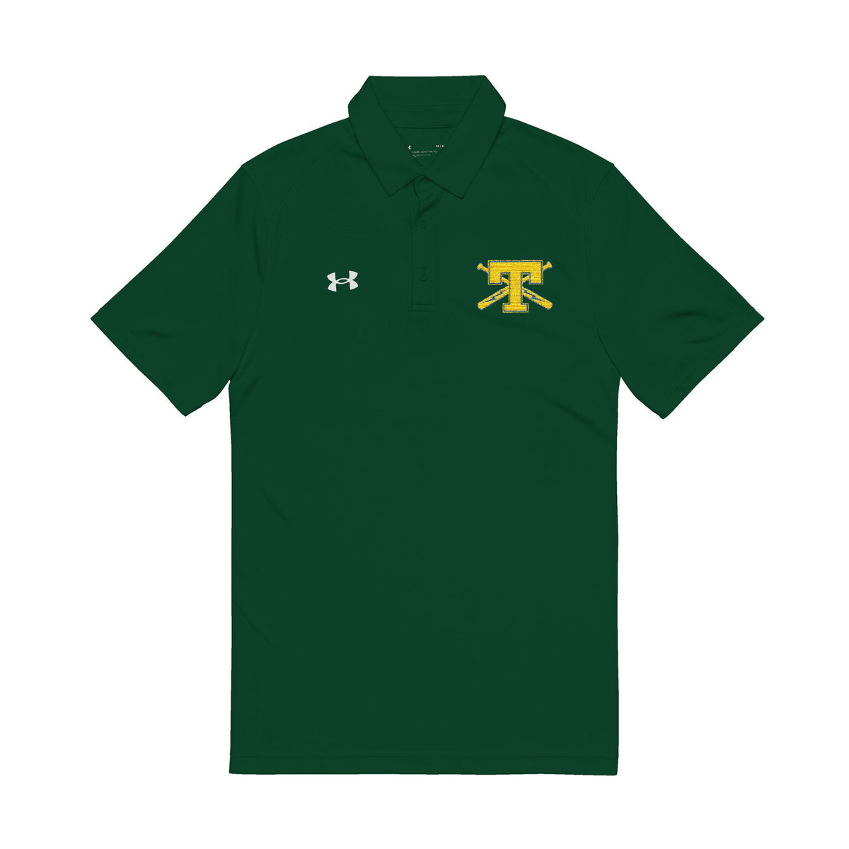 Embroidered White Polo Shirt with Thunderstix Logo - Under Armour Men's Performance Polo