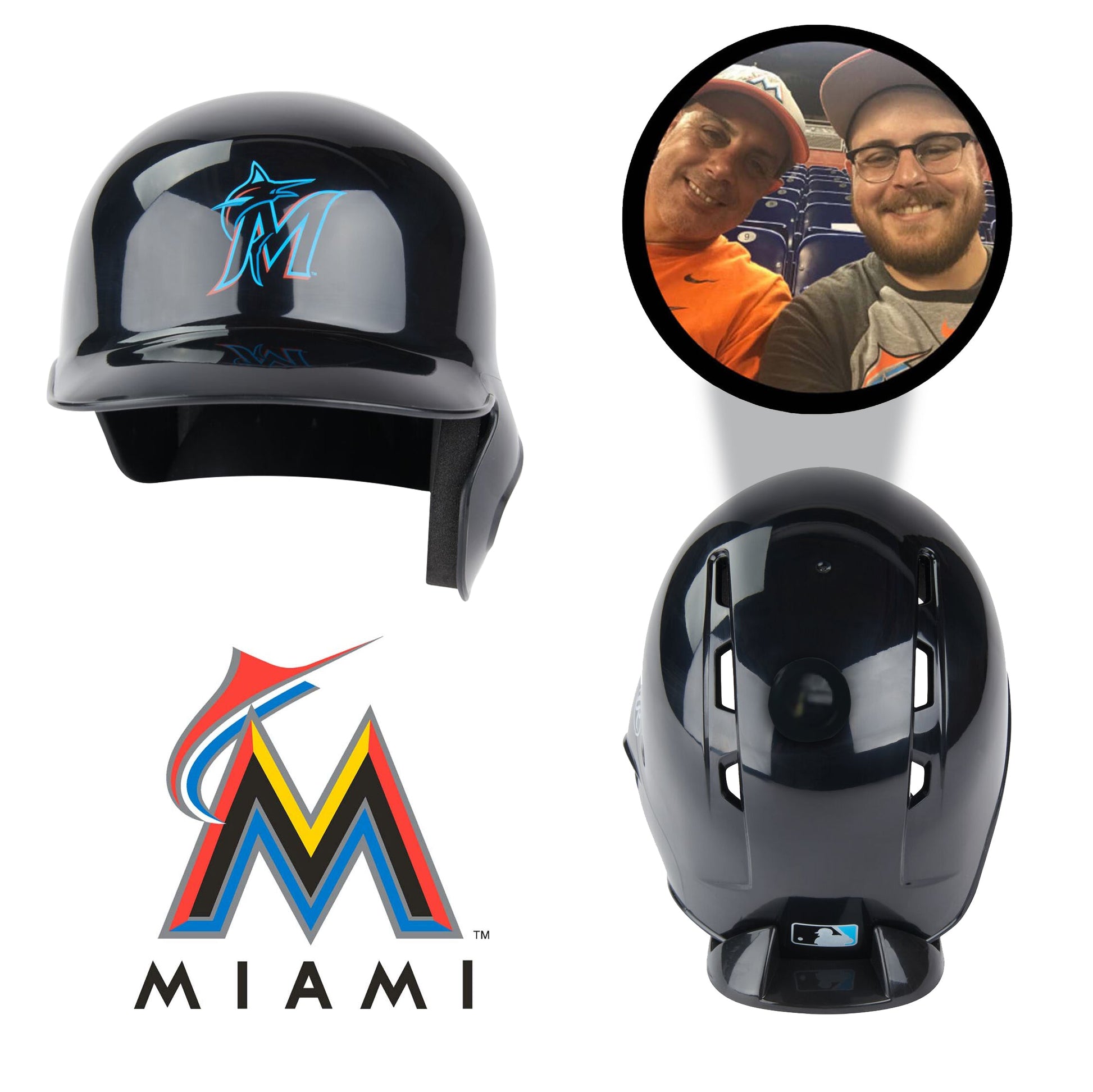 Miami Marlins MLB Collectible Mini Batting Helmet