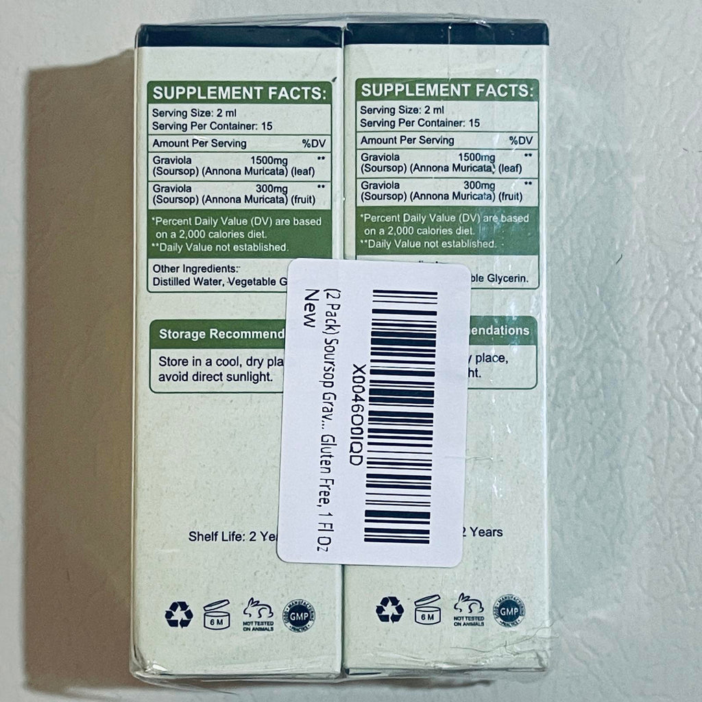 Soursop Graviola Drops Dietary Supplement 2 FL OZ (60 ML) EXP 7/26
