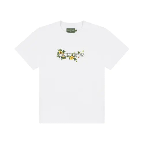 Denim Tears Cotton Floral Logo Tee 'White'